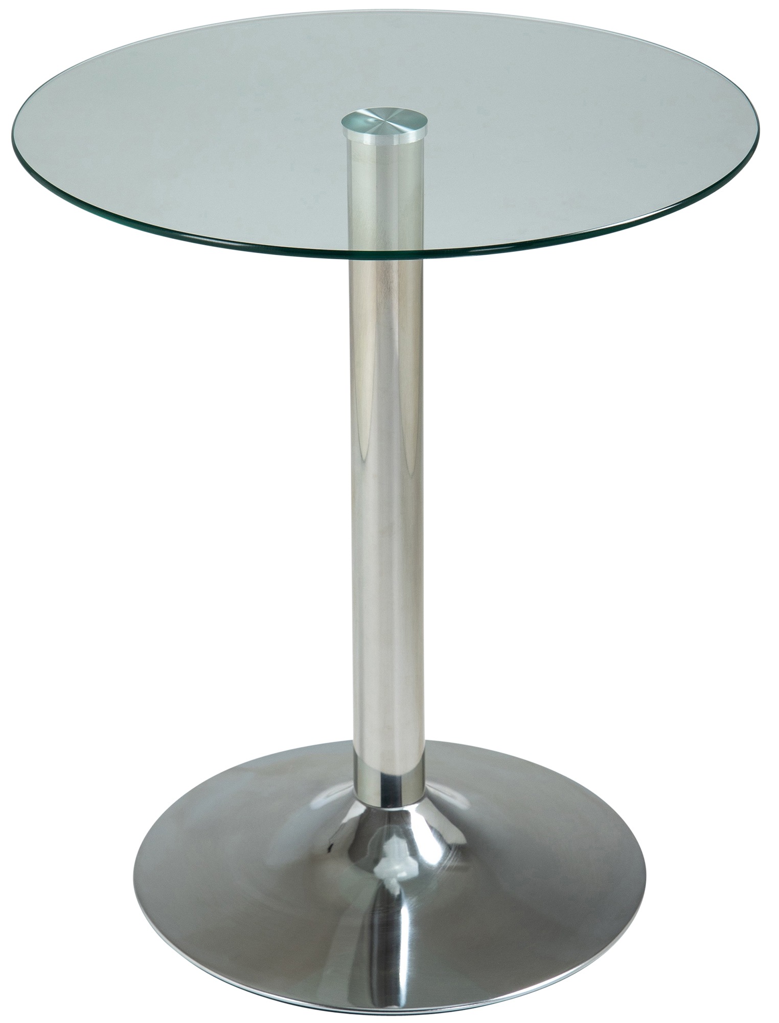 Table ronde en verre 70 cm de hauteur