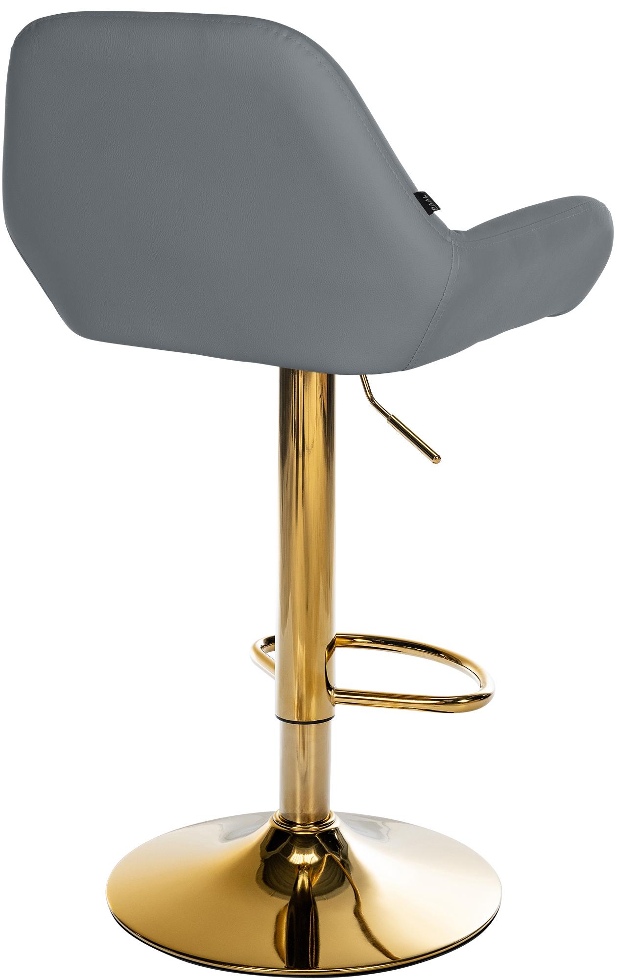 Lot de 2 tabourets de bar Braga Gold similicuir