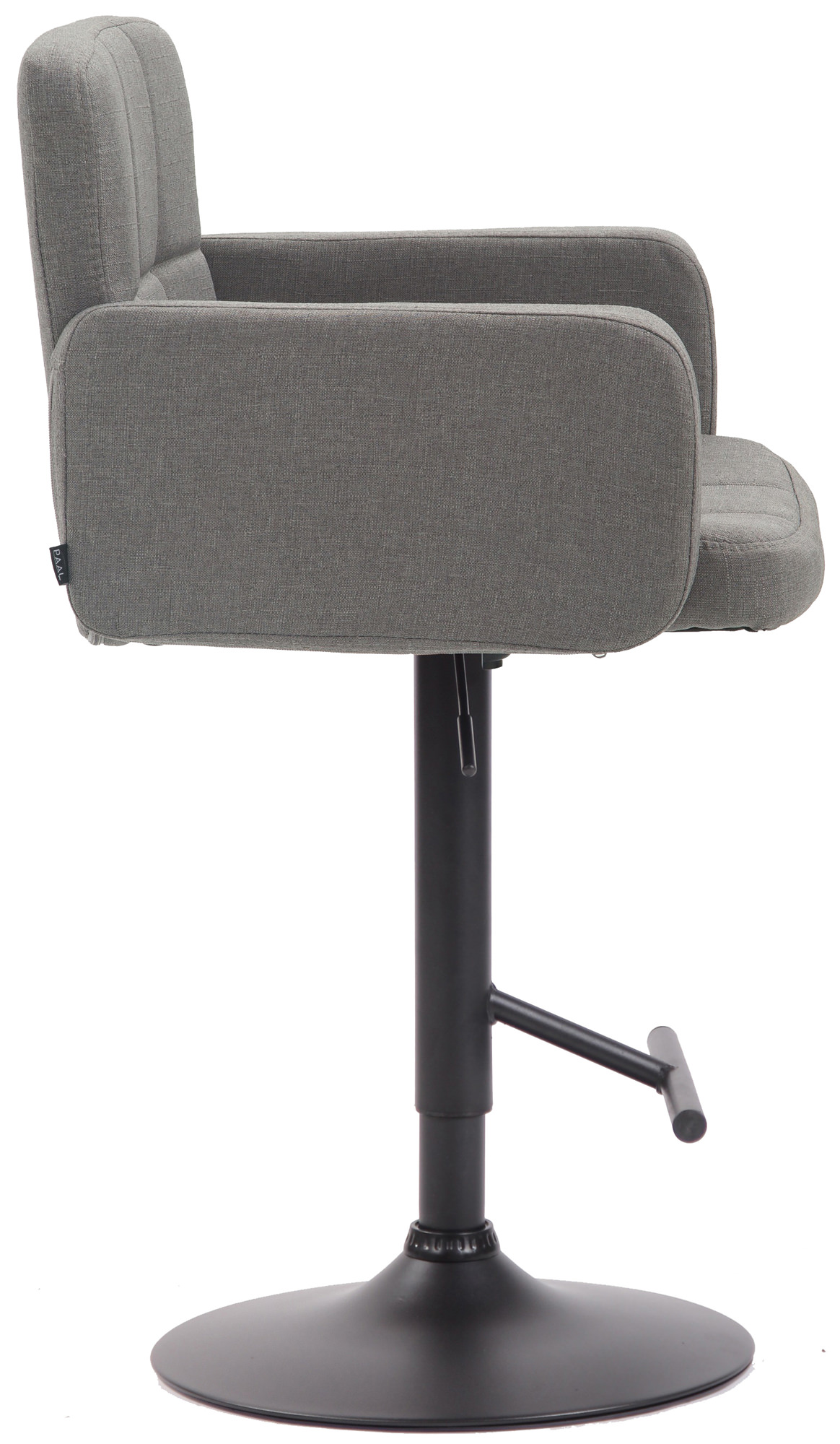 Tabouret de bar Los Angeles tissu avec pied en métal
