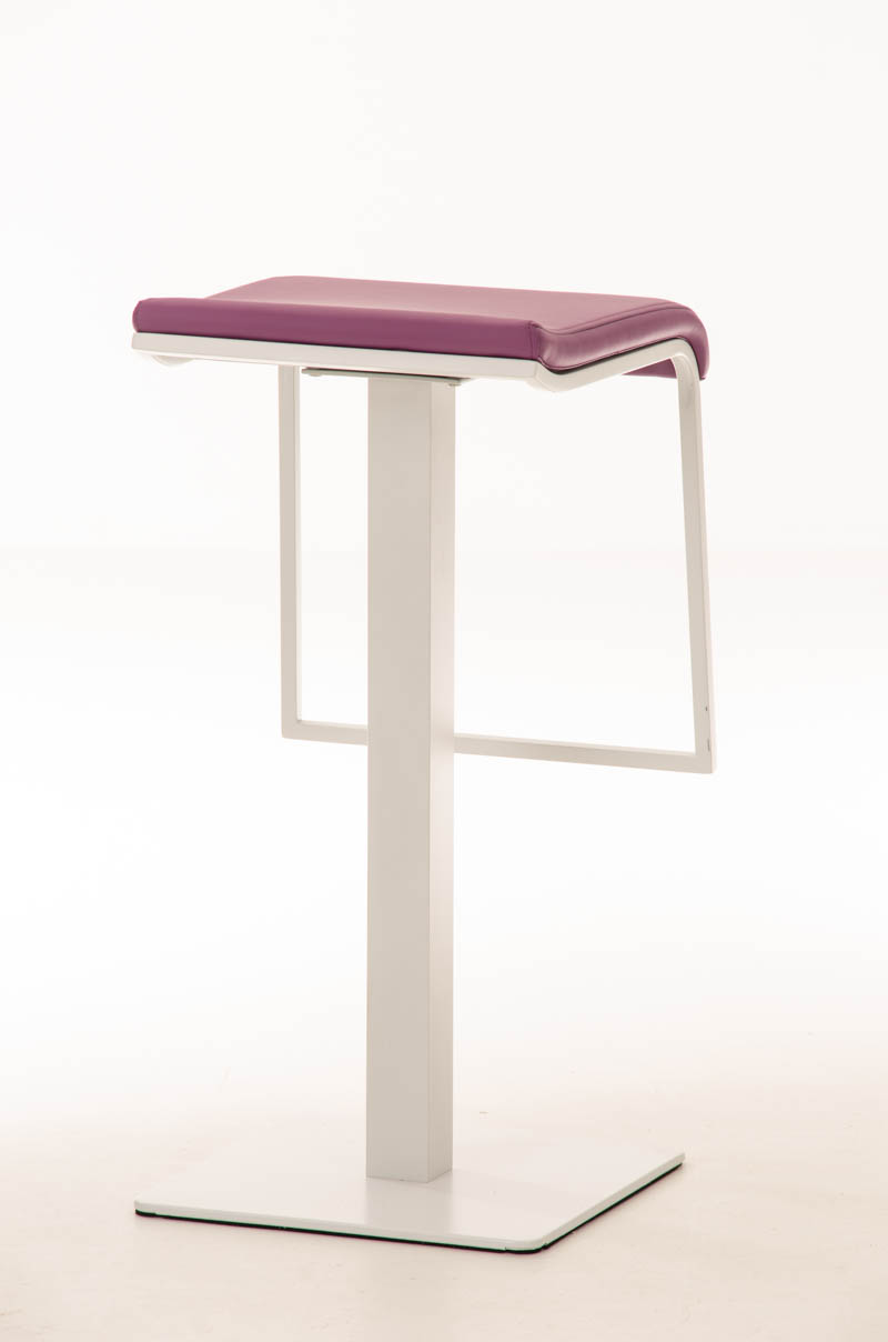 Tabouret de bar Lameng W78 en Similicuir pied en métal