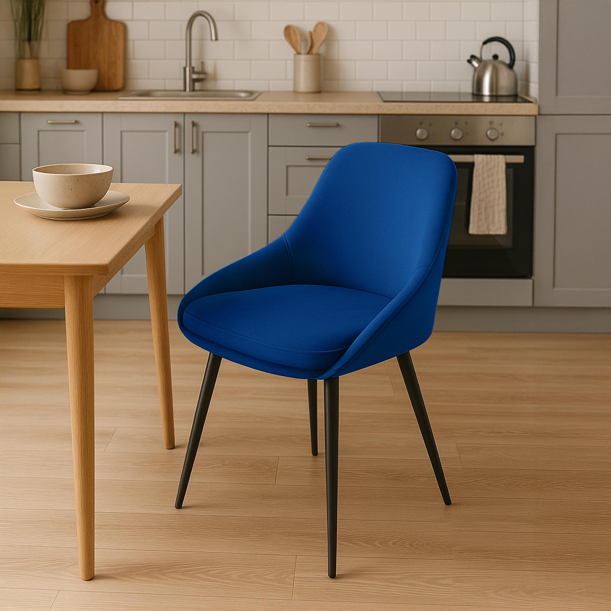 Chaise de salle à manger Elmira velours