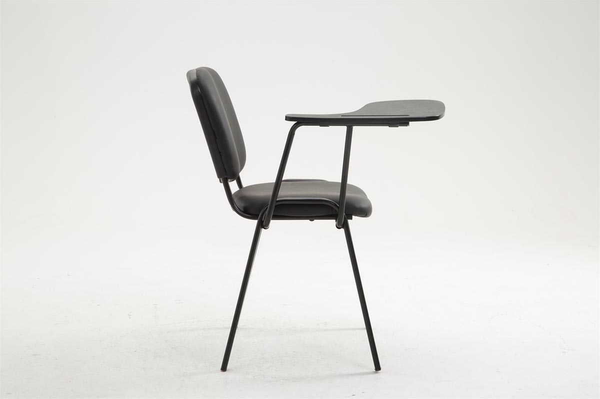 Chaise Ken en similicuir avec tablette rabattable