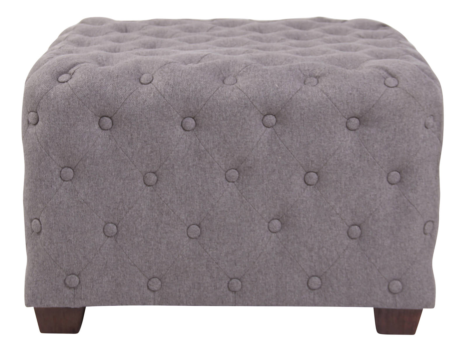 Tabouret bas cubique Nimes en Tissu