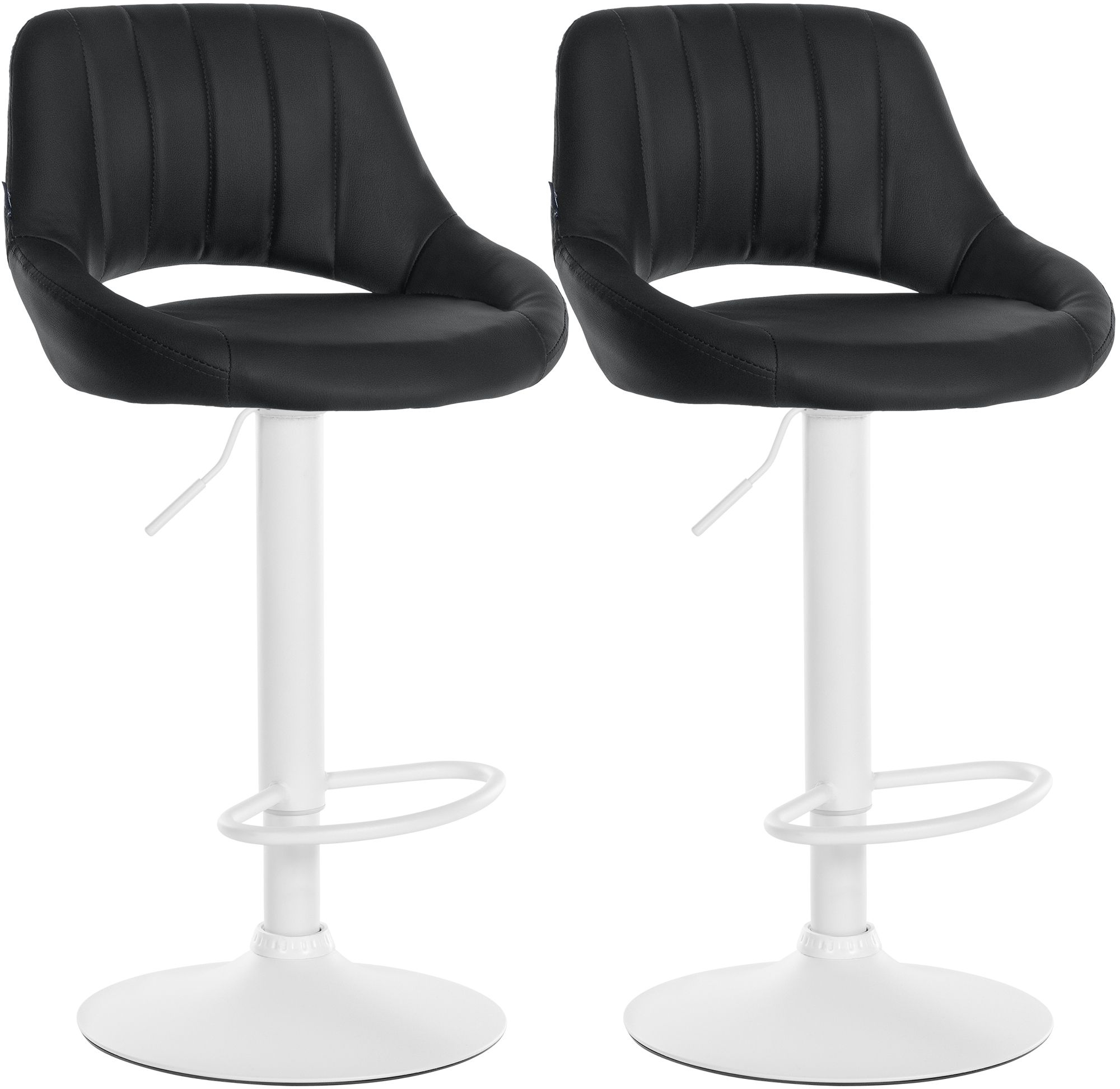 Lot de 2 tabourets de bar Milet en similicuir