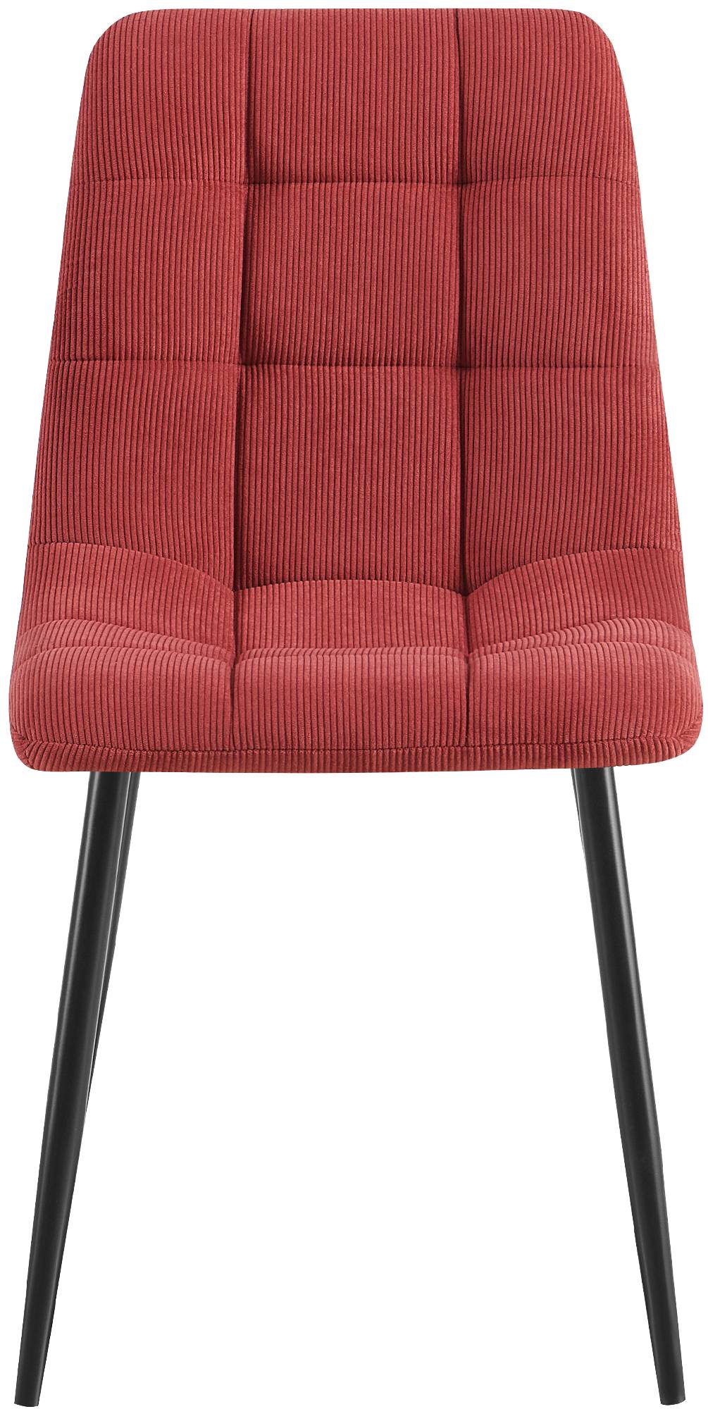 Lot de 2 chaises de salle a manger Antibes en velours cotele
