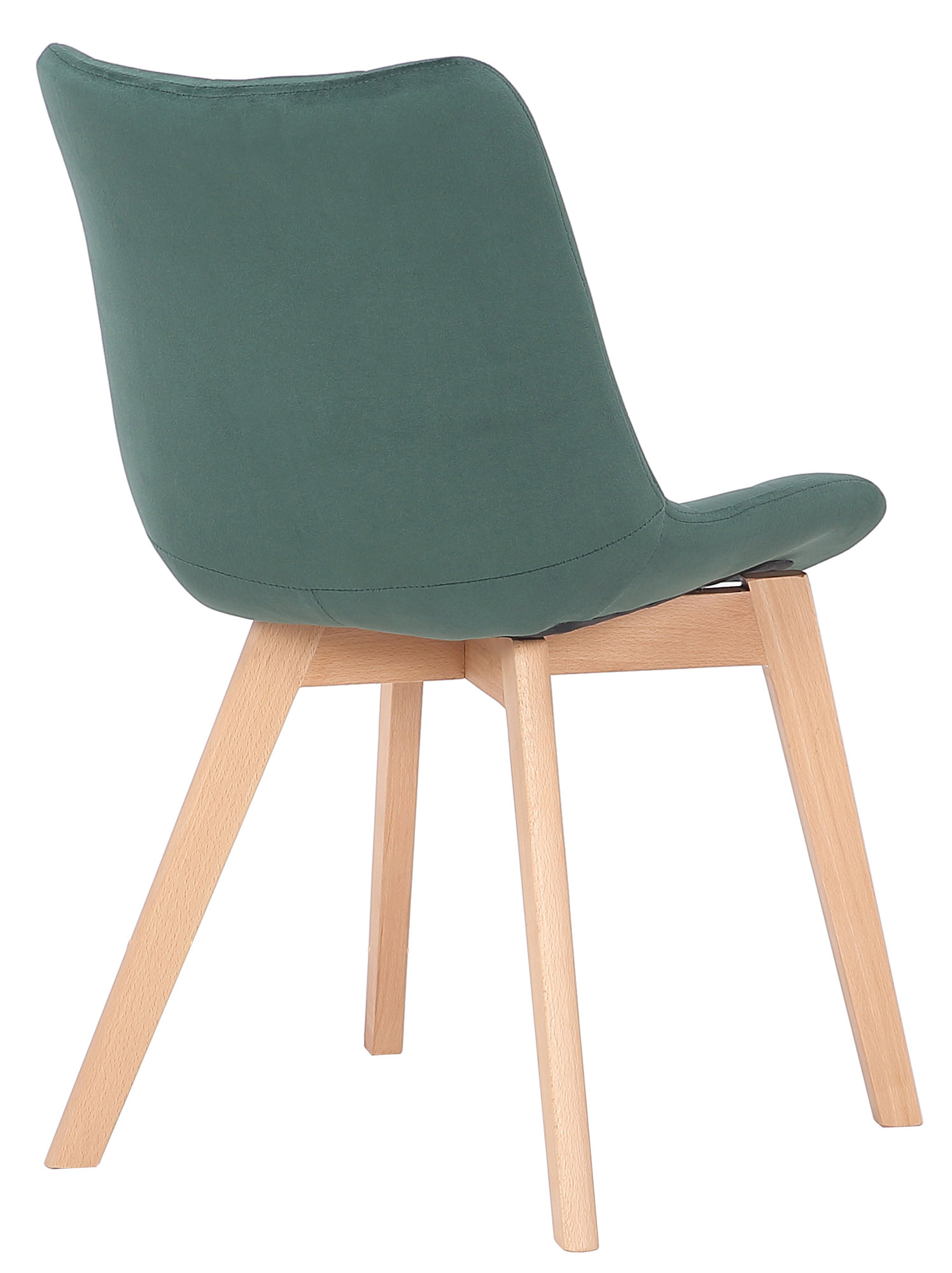 Chaise de salle à manger Passaic en velours avec pieds en Bois de hêtre