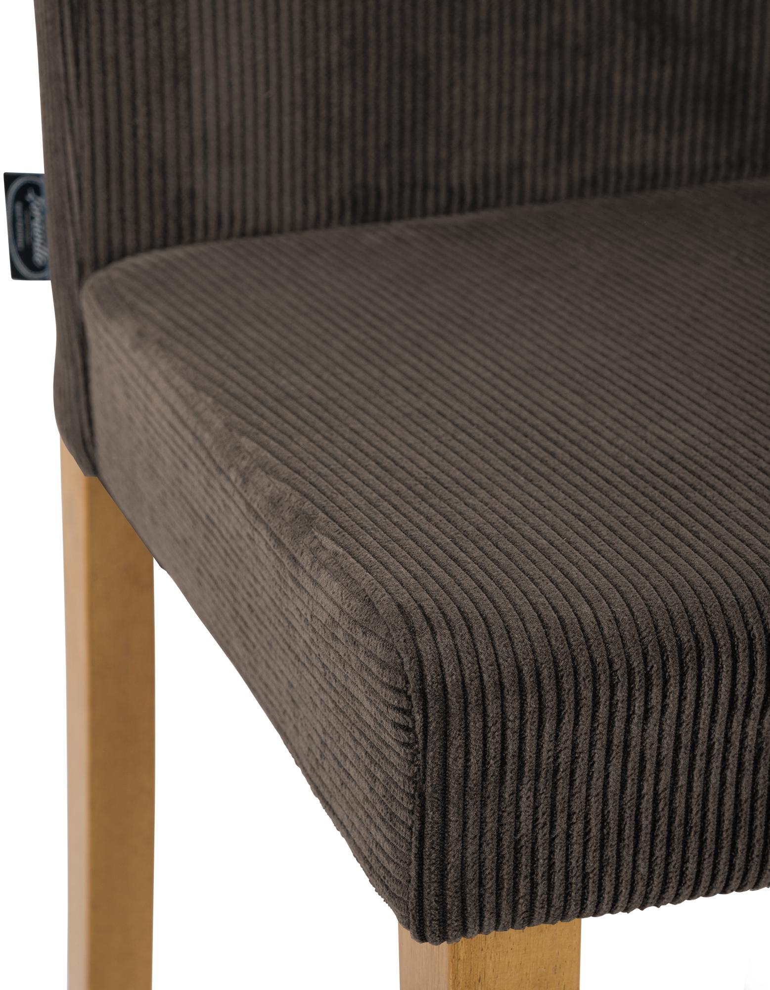 Chaise de salle à manger Ina velours côtelé