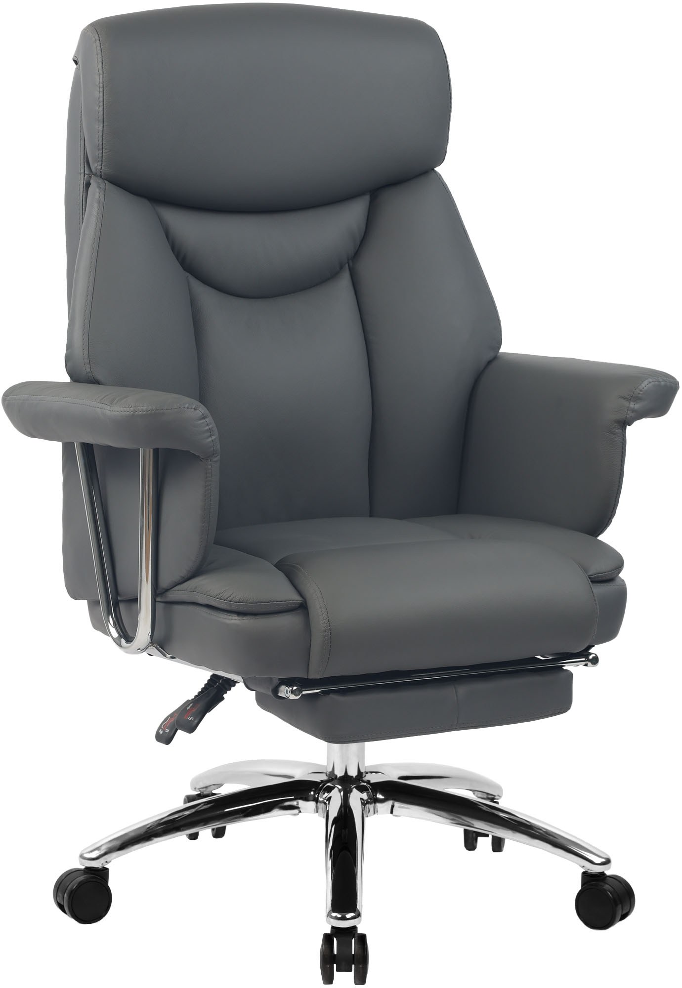 Chaise de bureau Dahra en cuir véritable