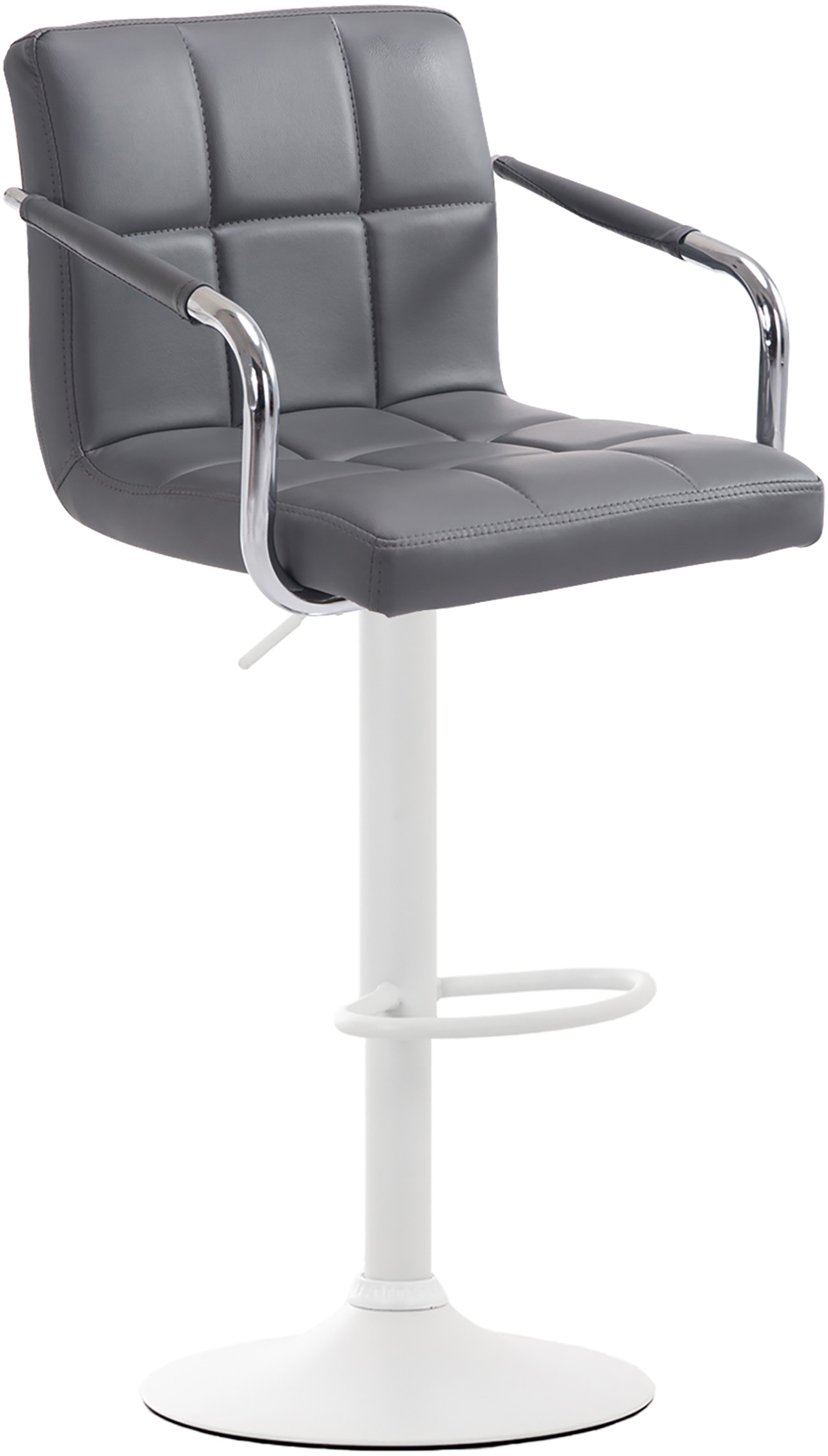Tabouret de bar Lucy V2  en similicuir avec Piètement en Métal