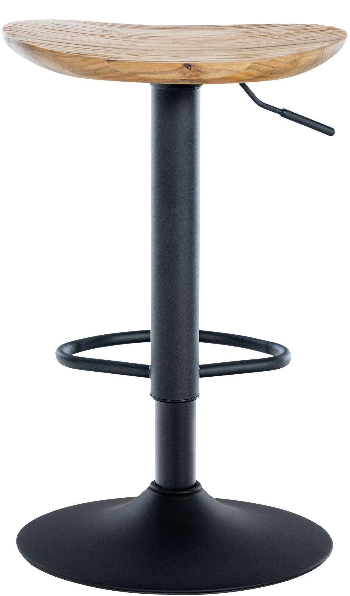 Lot de 2 Tabourets de bar Skelde avec assise en bois Pied en Métal