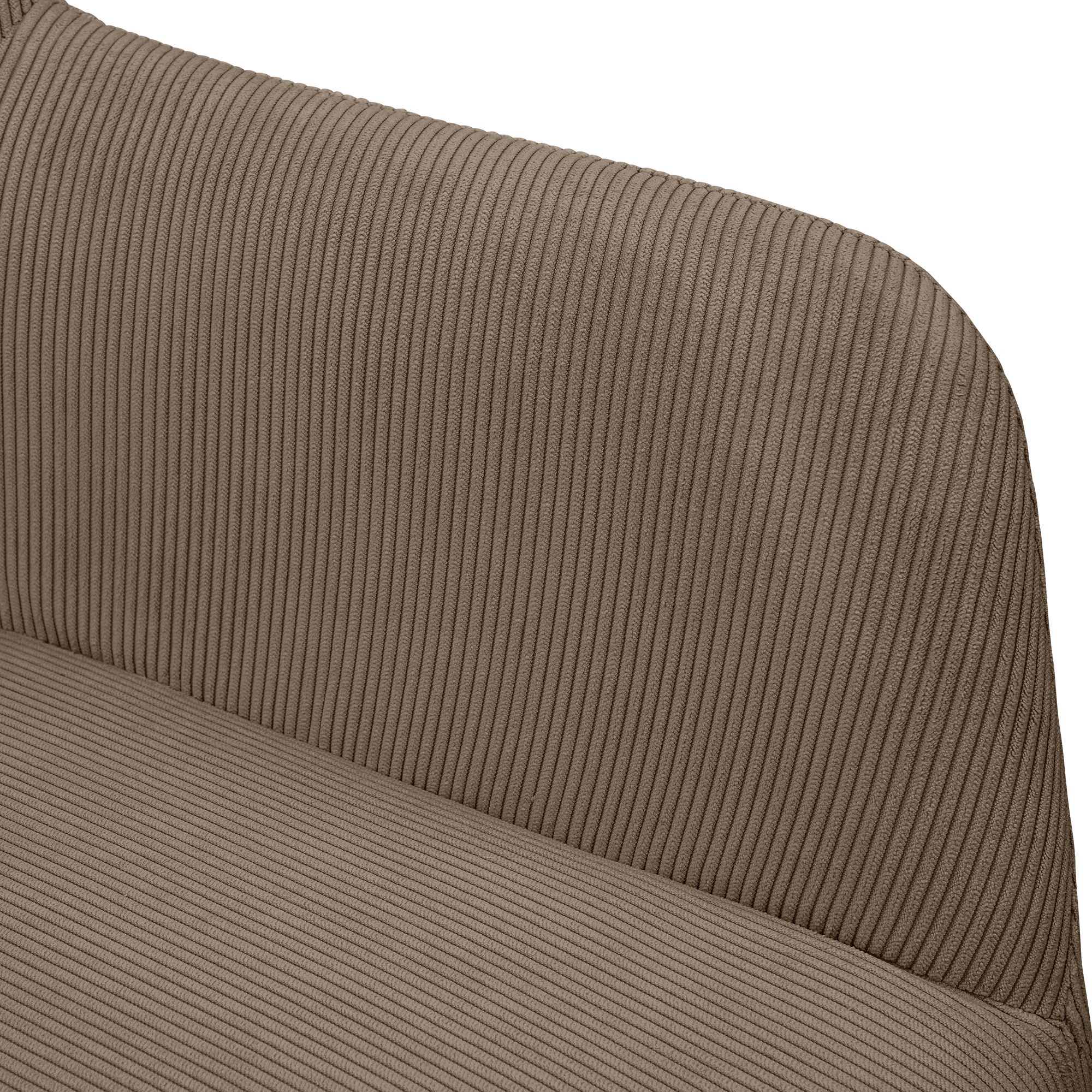Chaise de salle à manger Merlinda en velours côtelé