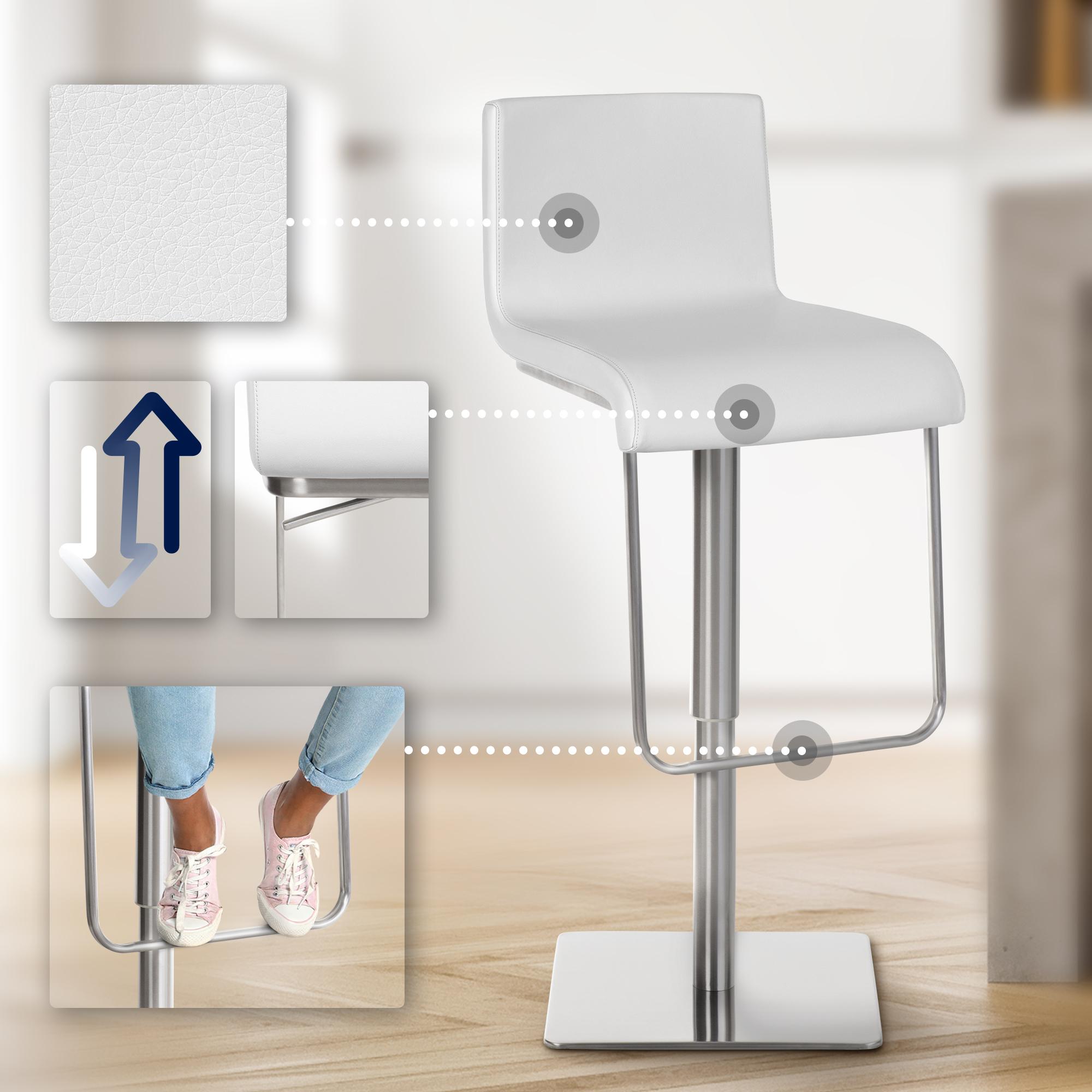 Tabouret de bar Limon en similicuir