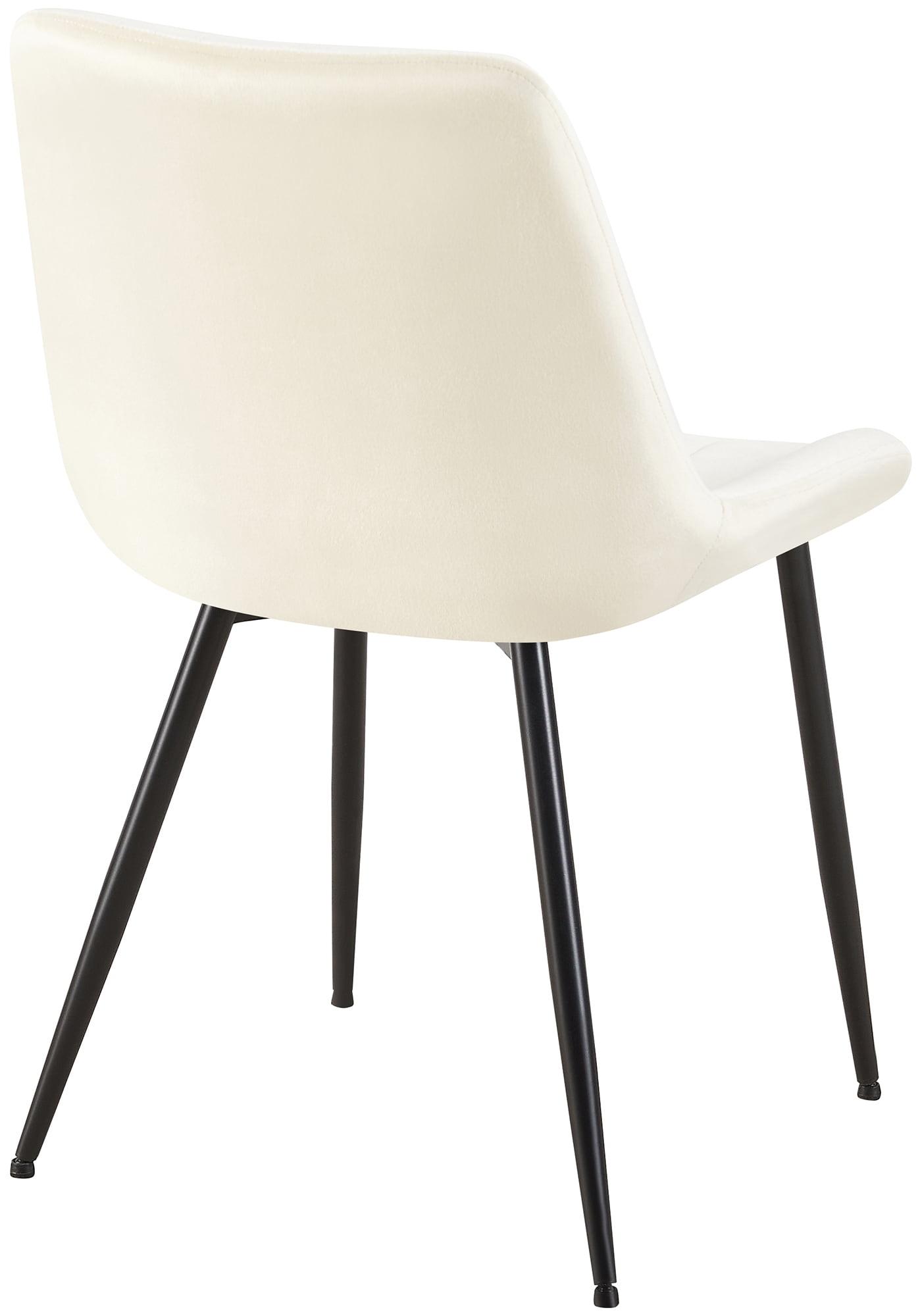 Chaise de salle à manger Rahden en Velours avec Piètement en métal noir