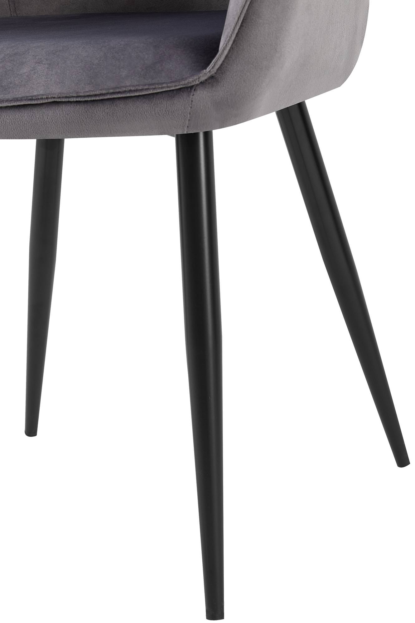 Lot de 2 chaises de salle à manger Boise velours