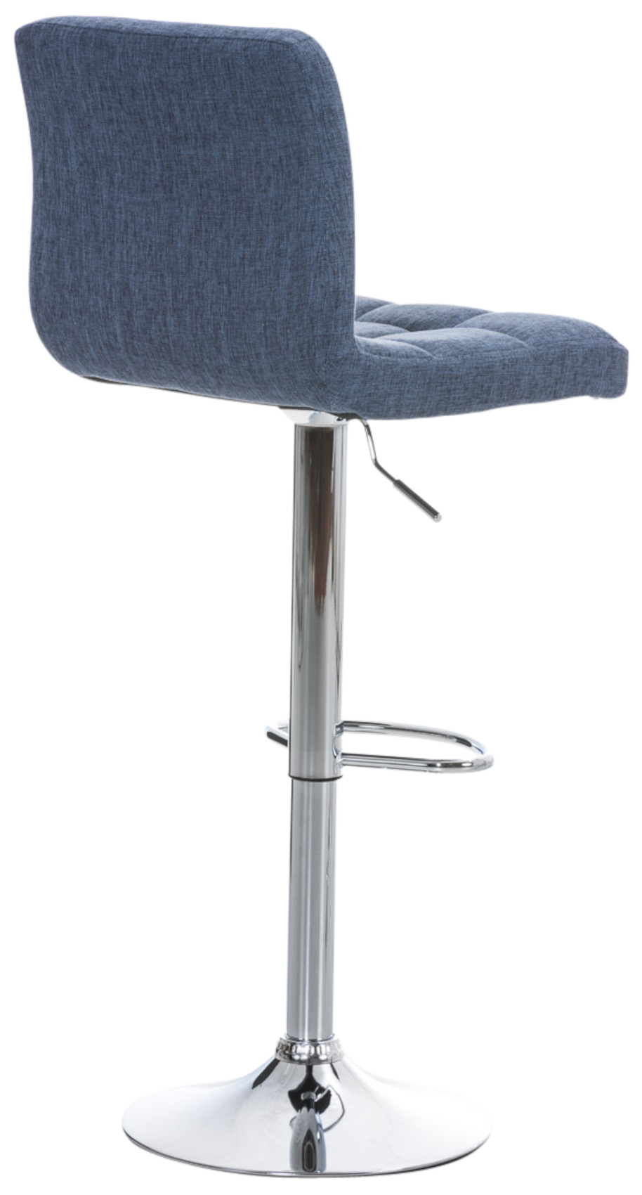 Lot de 2 Tabourets de bar Peru en Tissu Piètement Métal Pivotant et Ajustable
