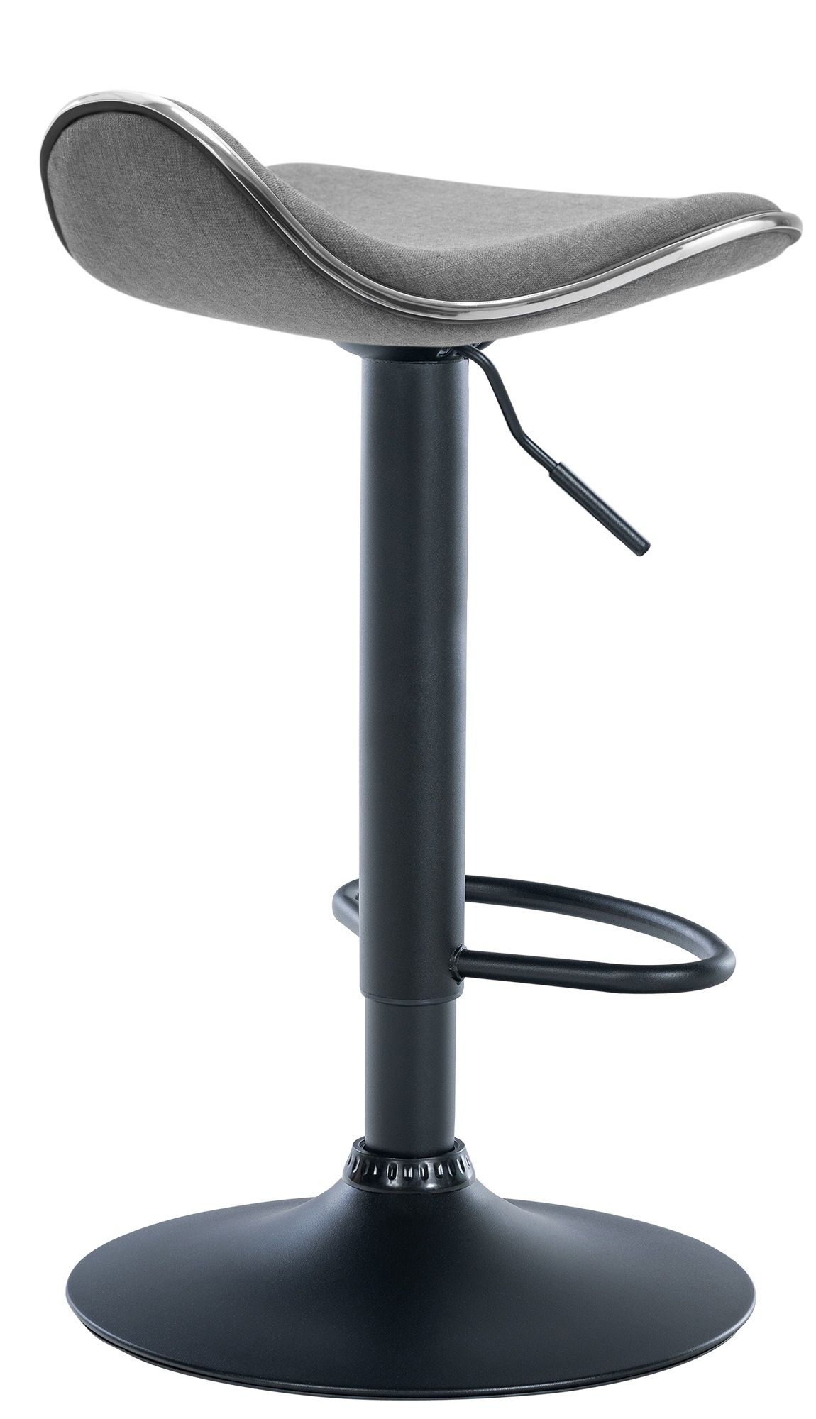Tabouret de bar Shanghai tissu avec pied en métal