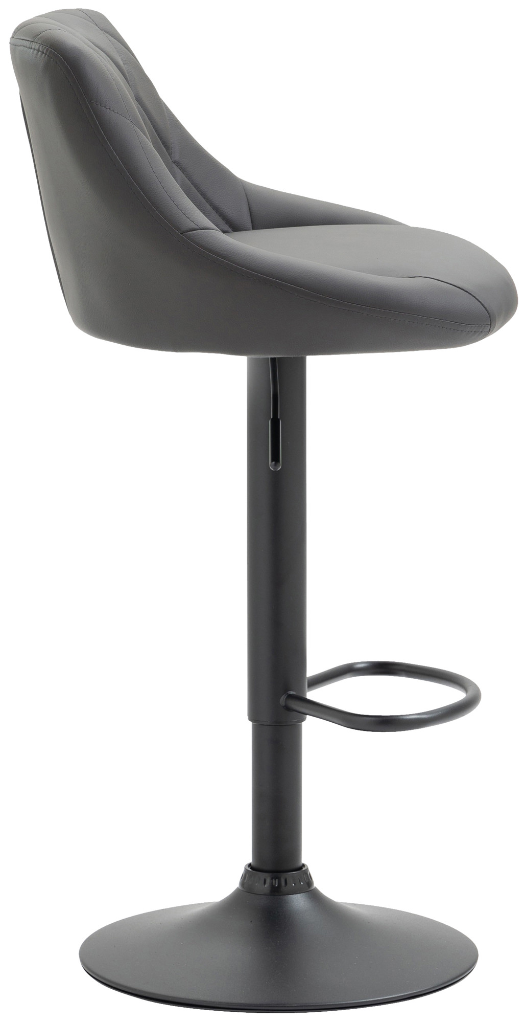 Tabouret de bar Lazio en similicuir avec pied en métal
