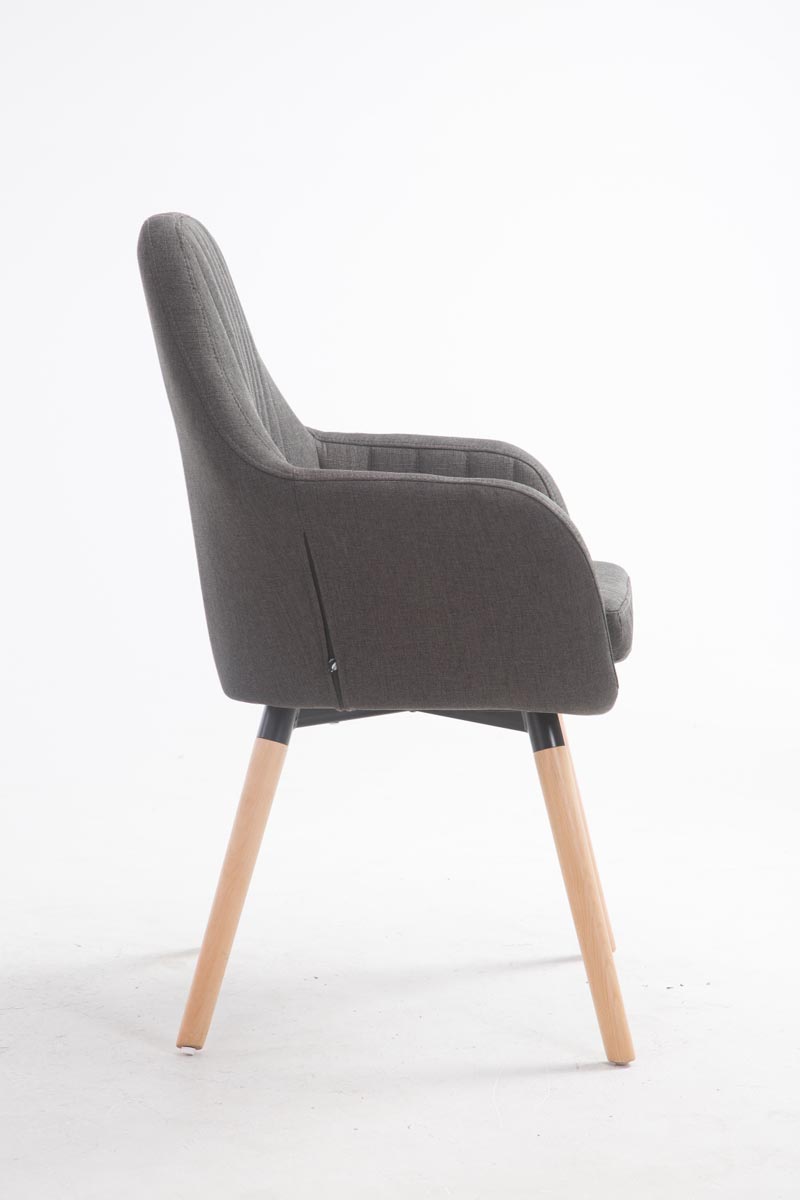 Chaise De Salle à Manger Florian En Tissu Avec Piètement En Bois