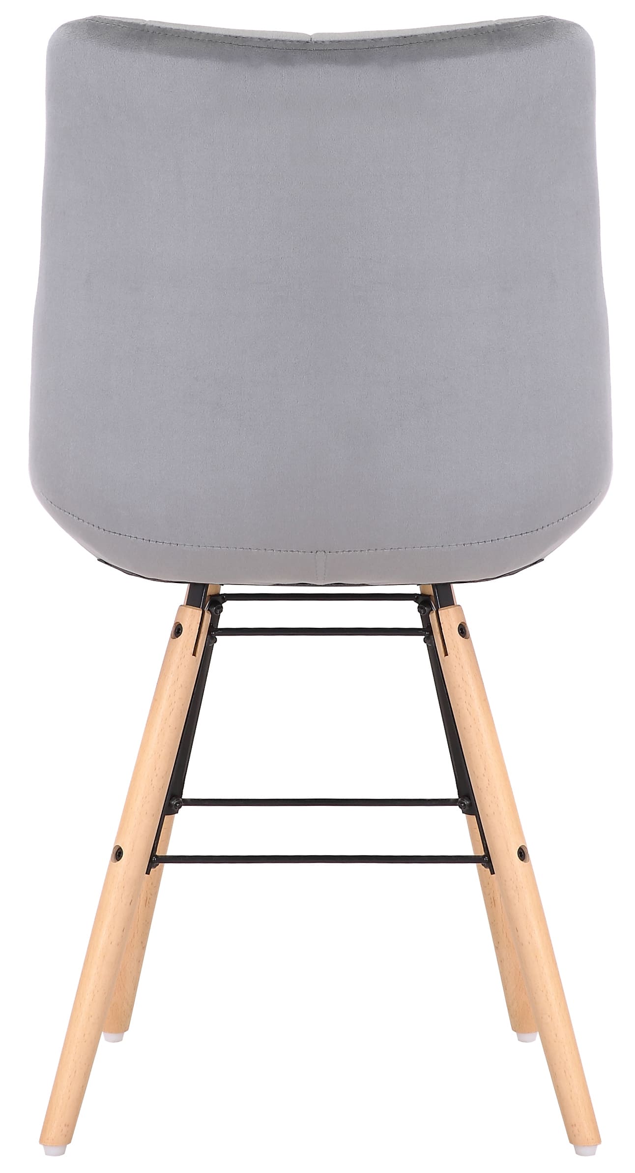 Chaise de salle à manger Leni en velours avec pieds en Bois