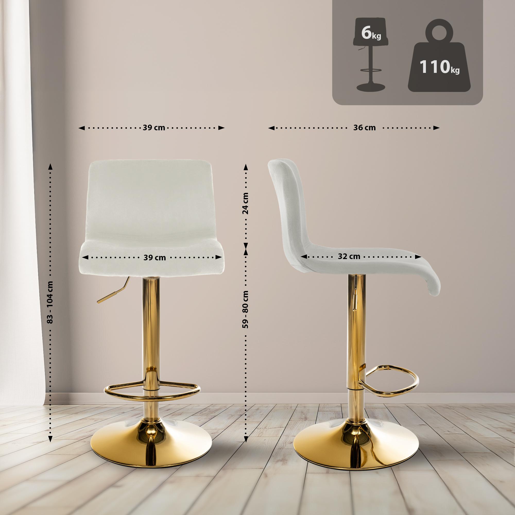 Tabouret de Bar Hover Velours