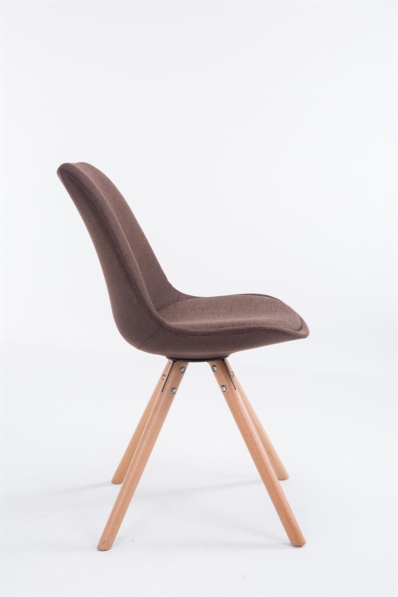 Chaise Toulouse tissu pieds ronds
