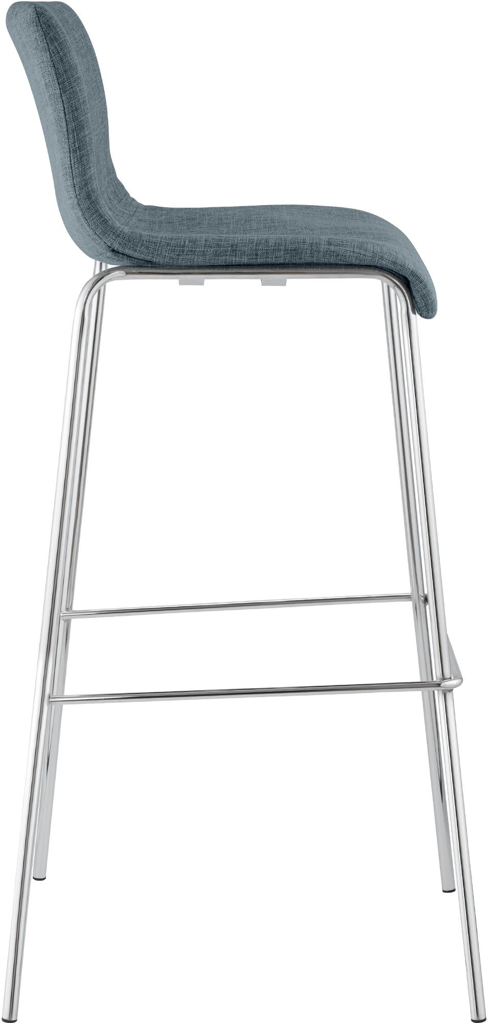 Lot de 2 tabourets de bar Hover en tissu, pieds metalliques