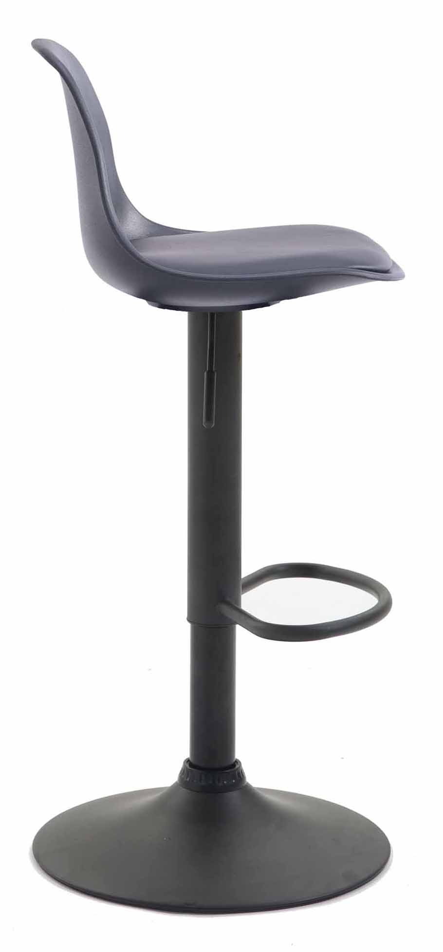 Lot de 2 tabourets de bar Kiel similicuir et coque en plastique