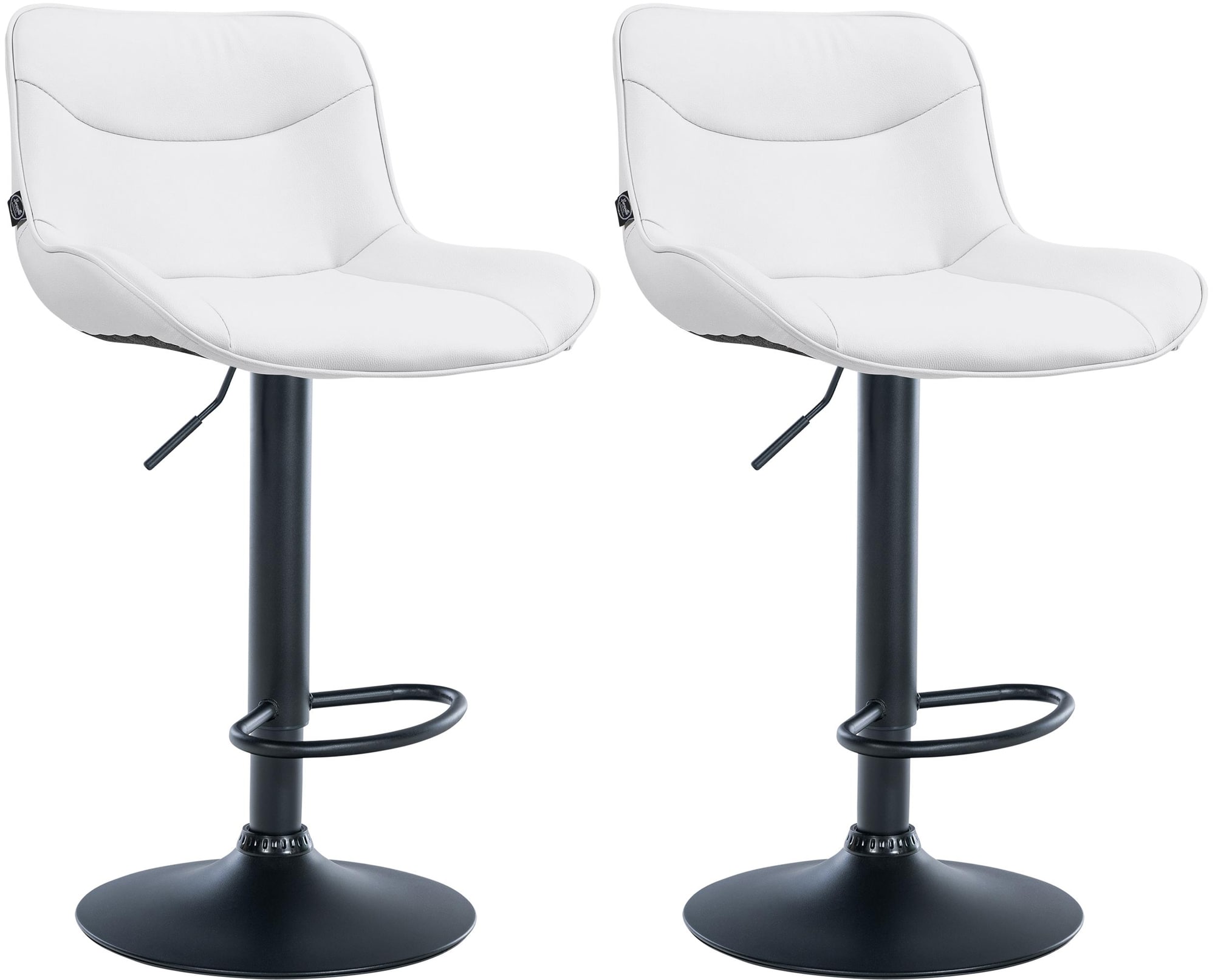 Lot de 2 tabourets de bar Vonore en similicuir