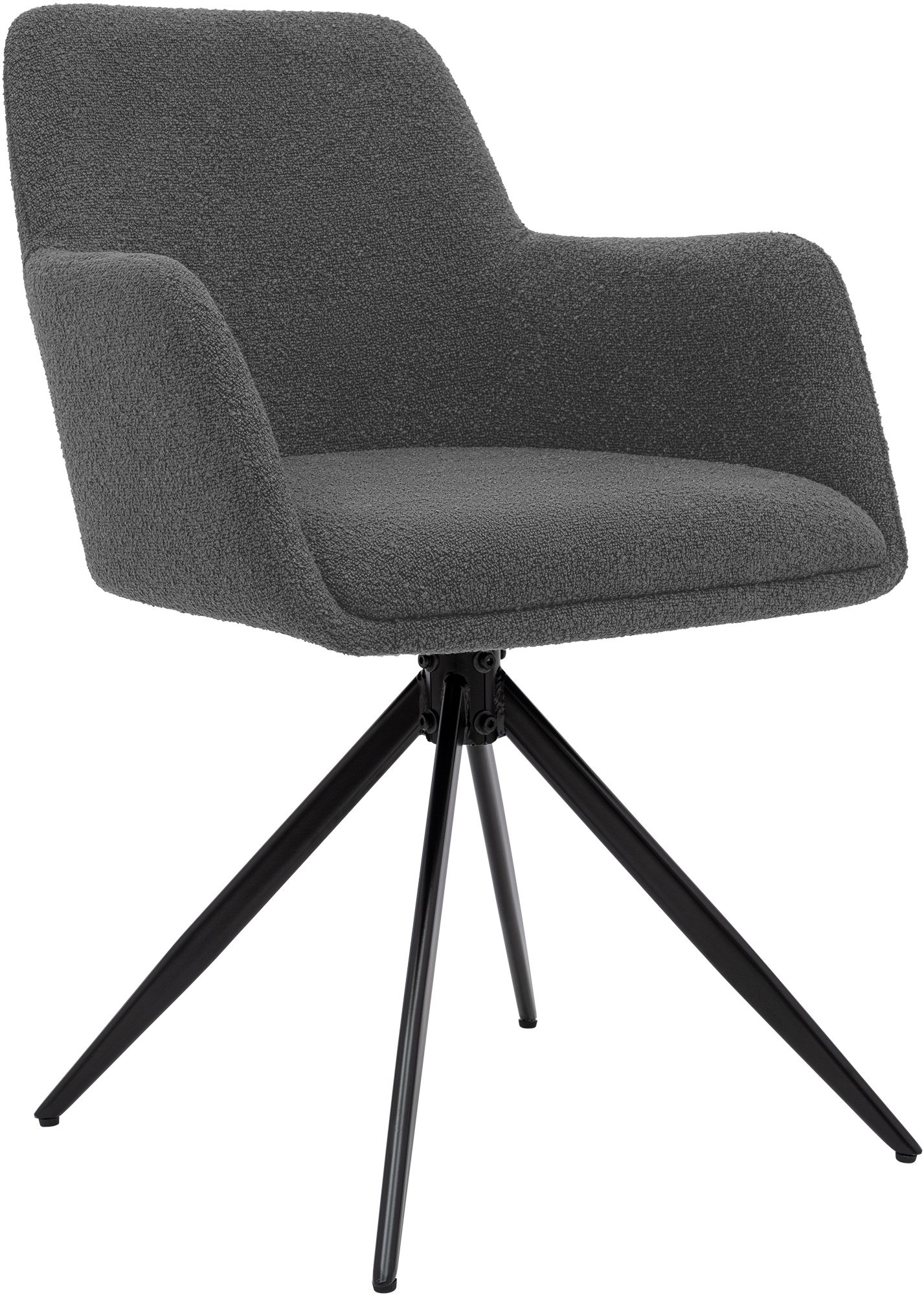 Chaise de salle à manger Olema en tissu bouclette