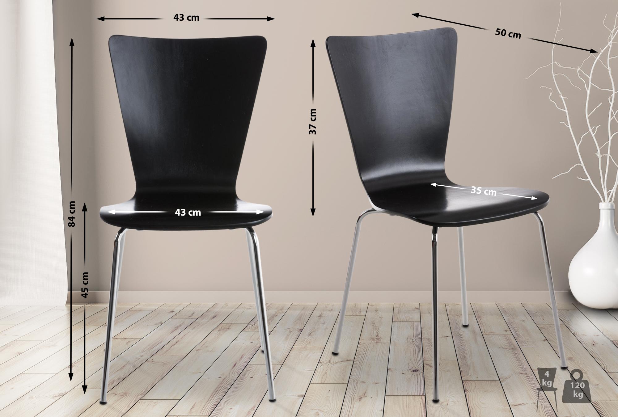Chaise empilable Aaron Noir