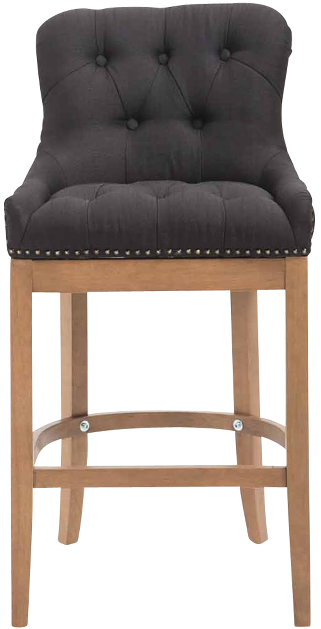Tabouret de bar Lakewood tissu Piètement antique clair