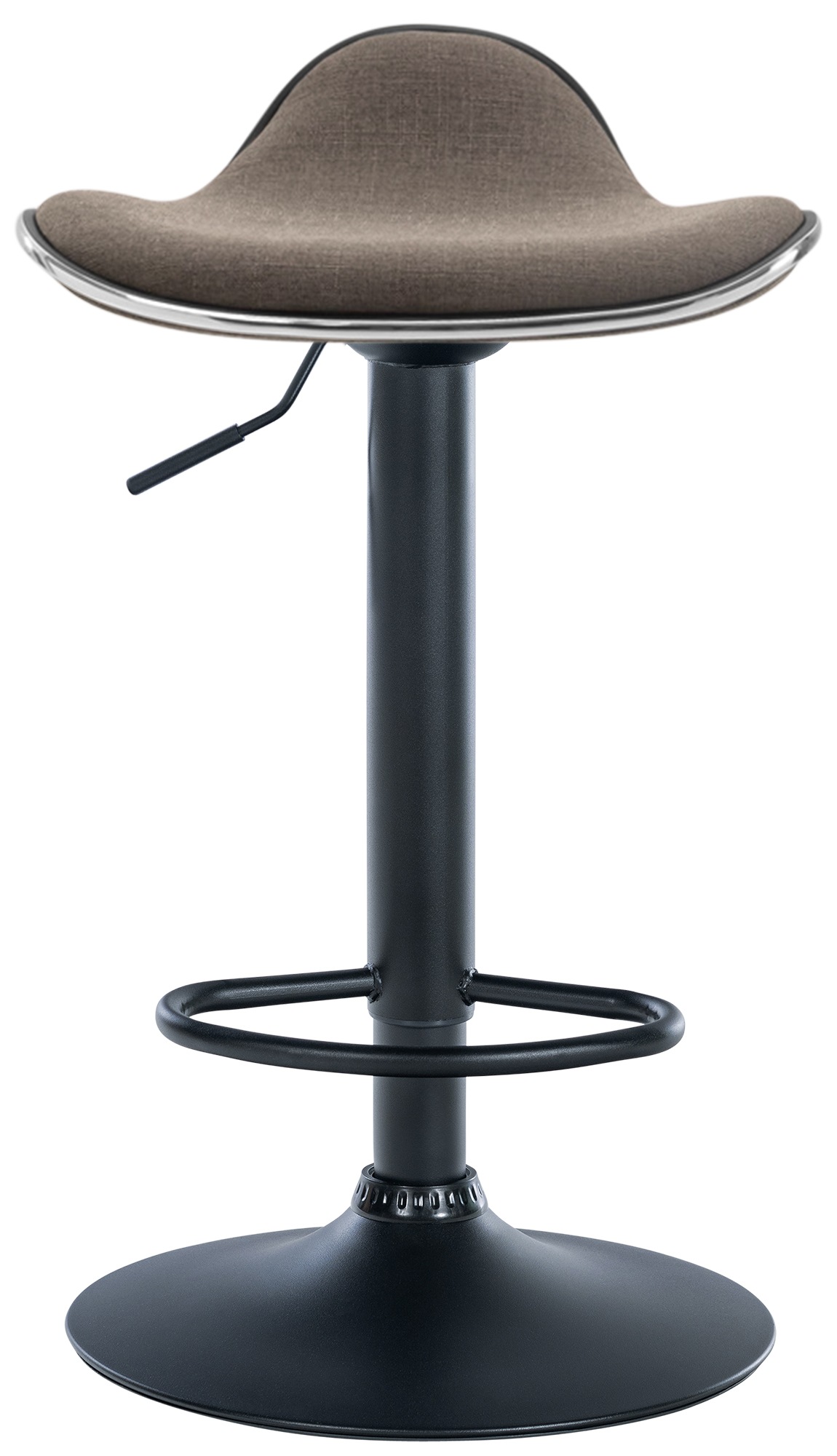 Tabouret de bar Shanghai tissu avec pied en métal