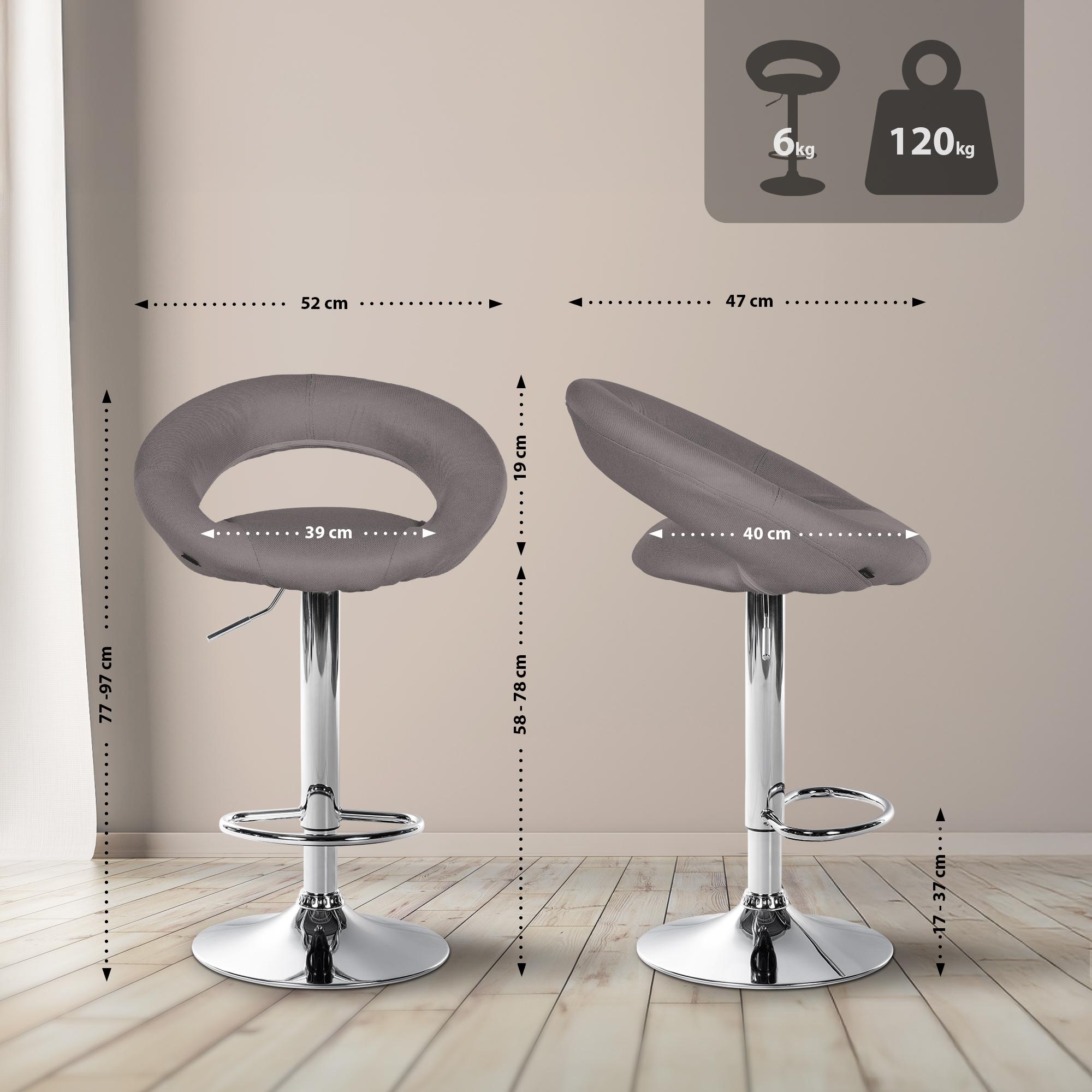 Tabouret de bar Olinda Tissu