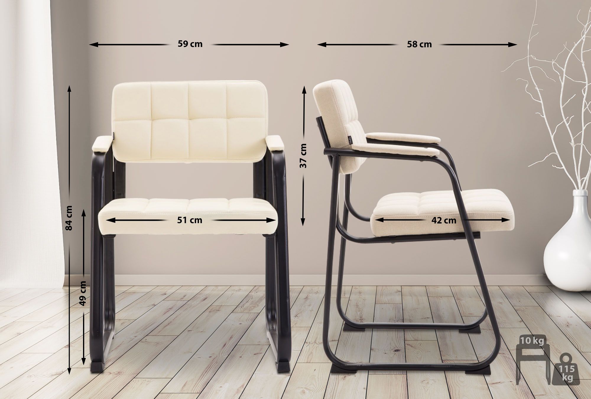 Chaise de visiteur Canada B similicuir