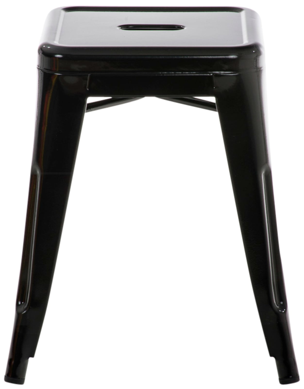 Lot de 4 tabourets bas au style industriel Armin en métal