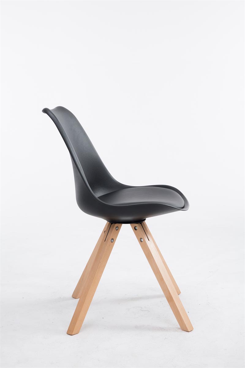 Chaise Toulouse similicuir piétement carré
