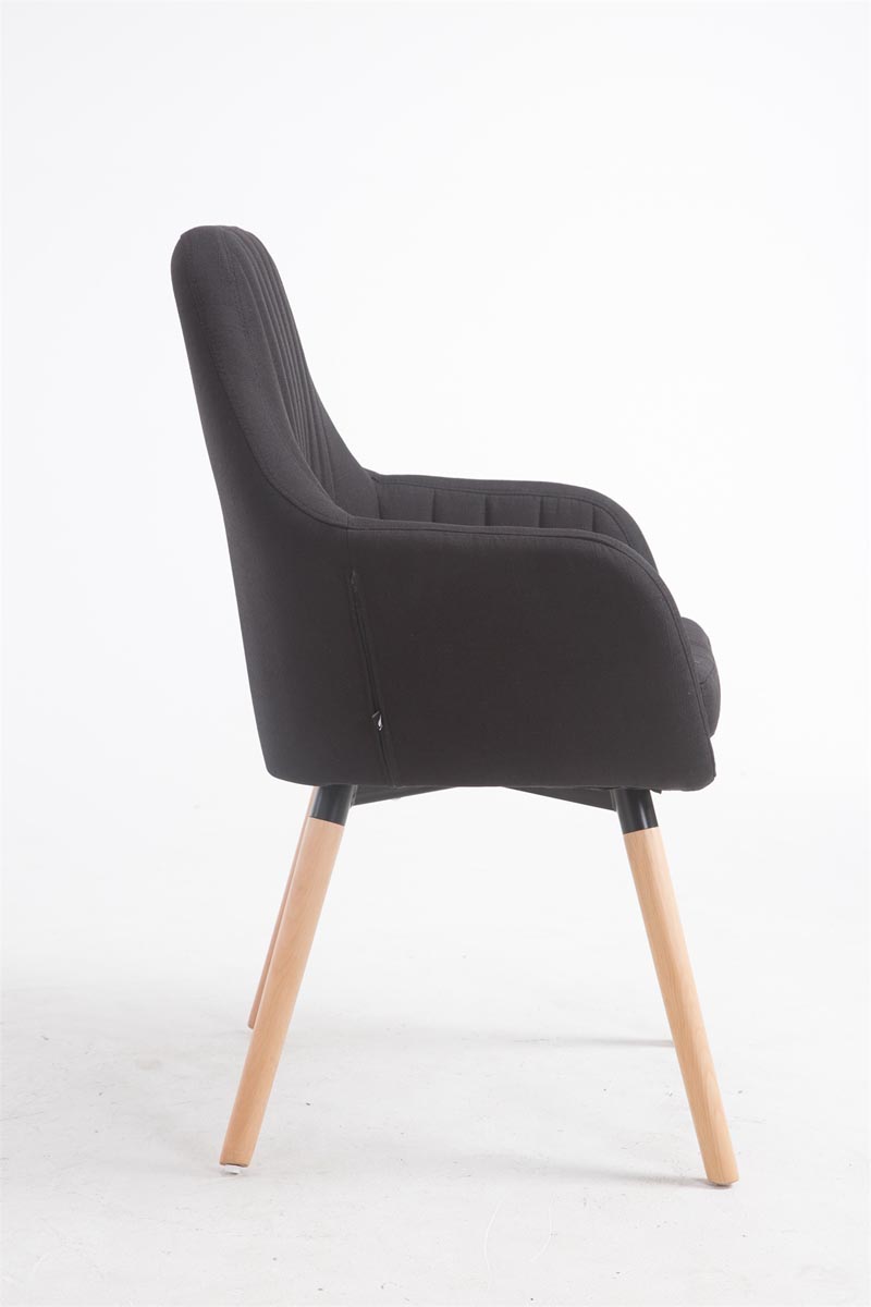 Chaise De Salle à Manger Florian En Tissu Avec Piètement En Bois