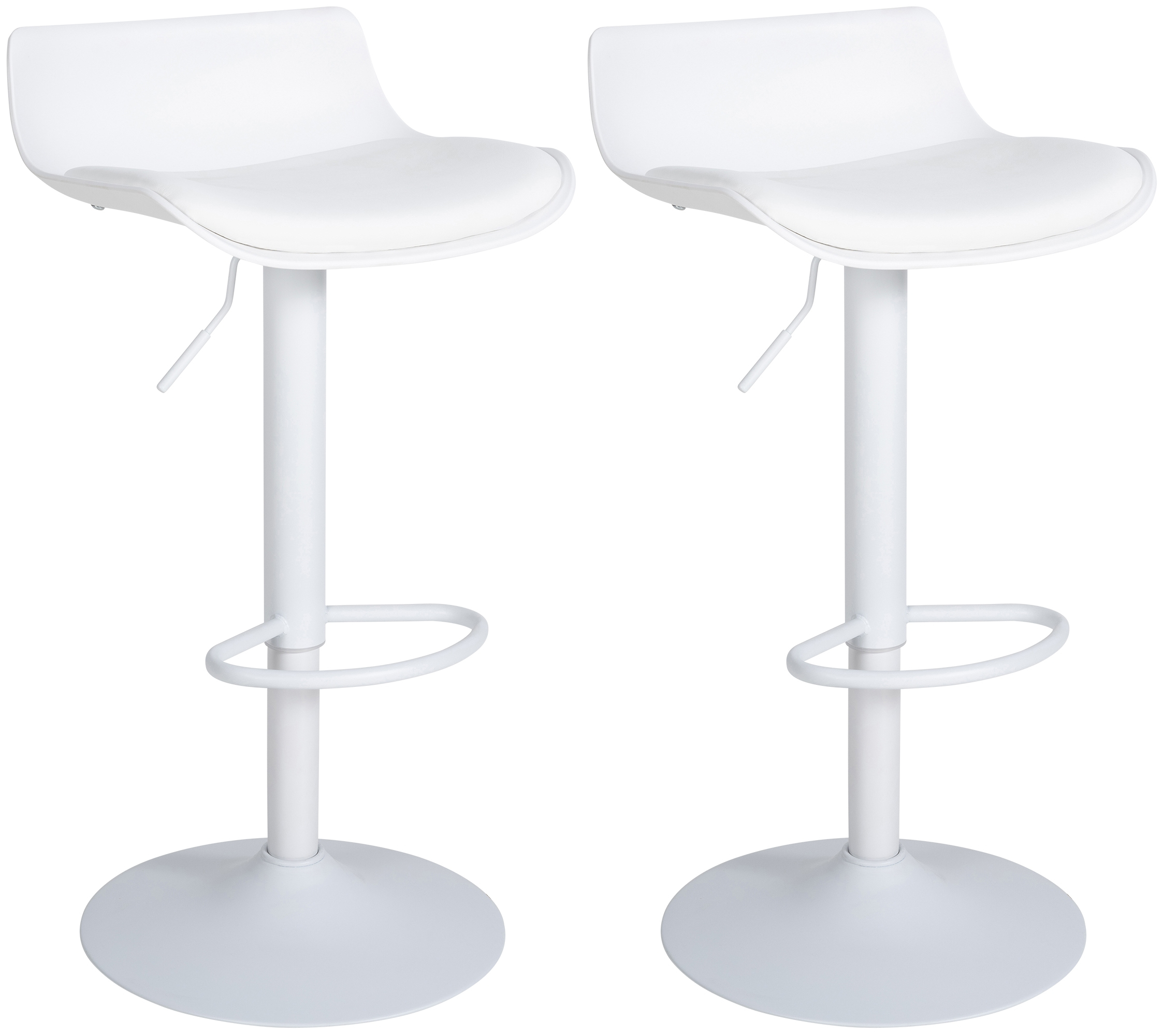 Lot de 2 tabourets de bar Aveiro en similicuir