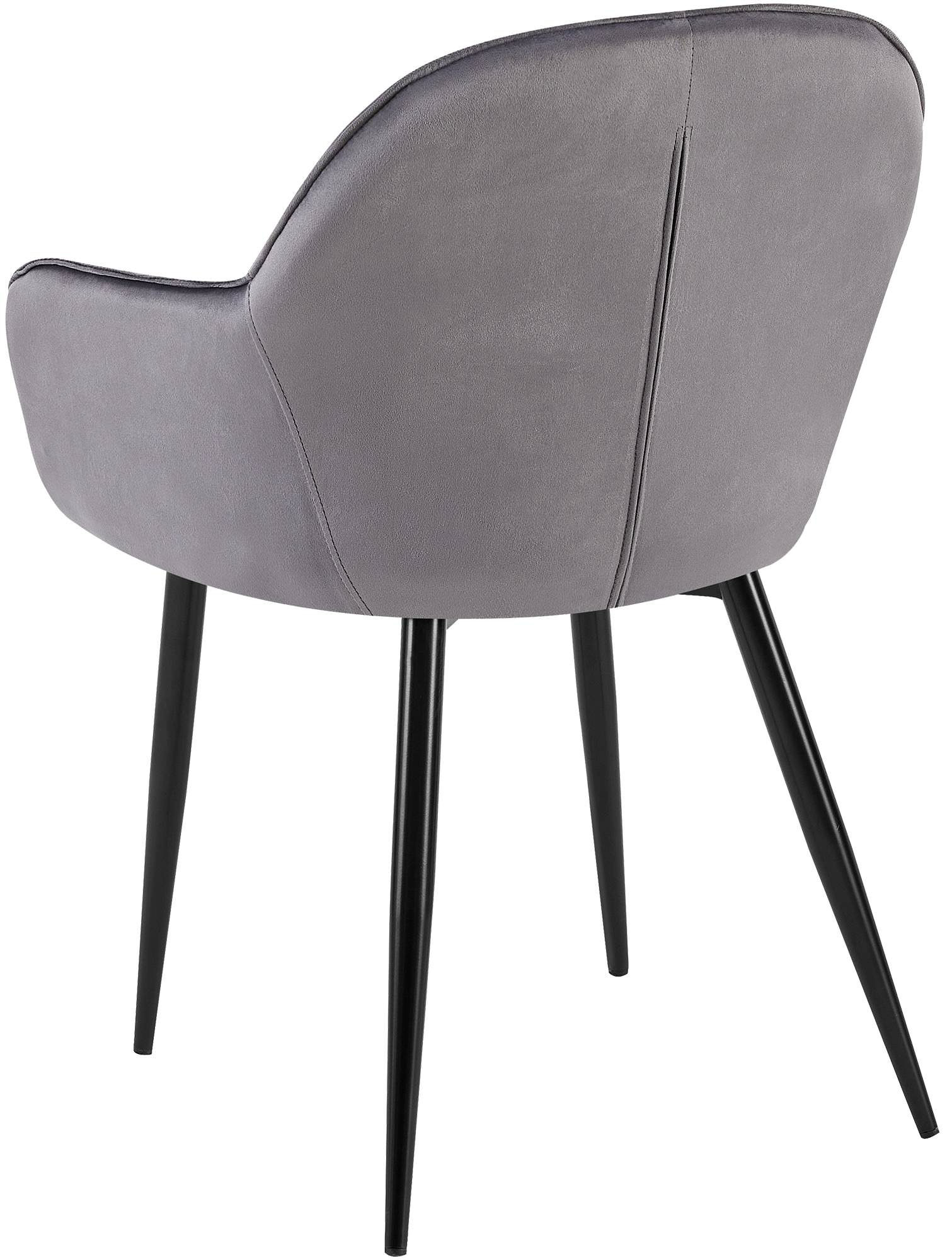 Lot de 2 chaises de salle à manger Boise velours
