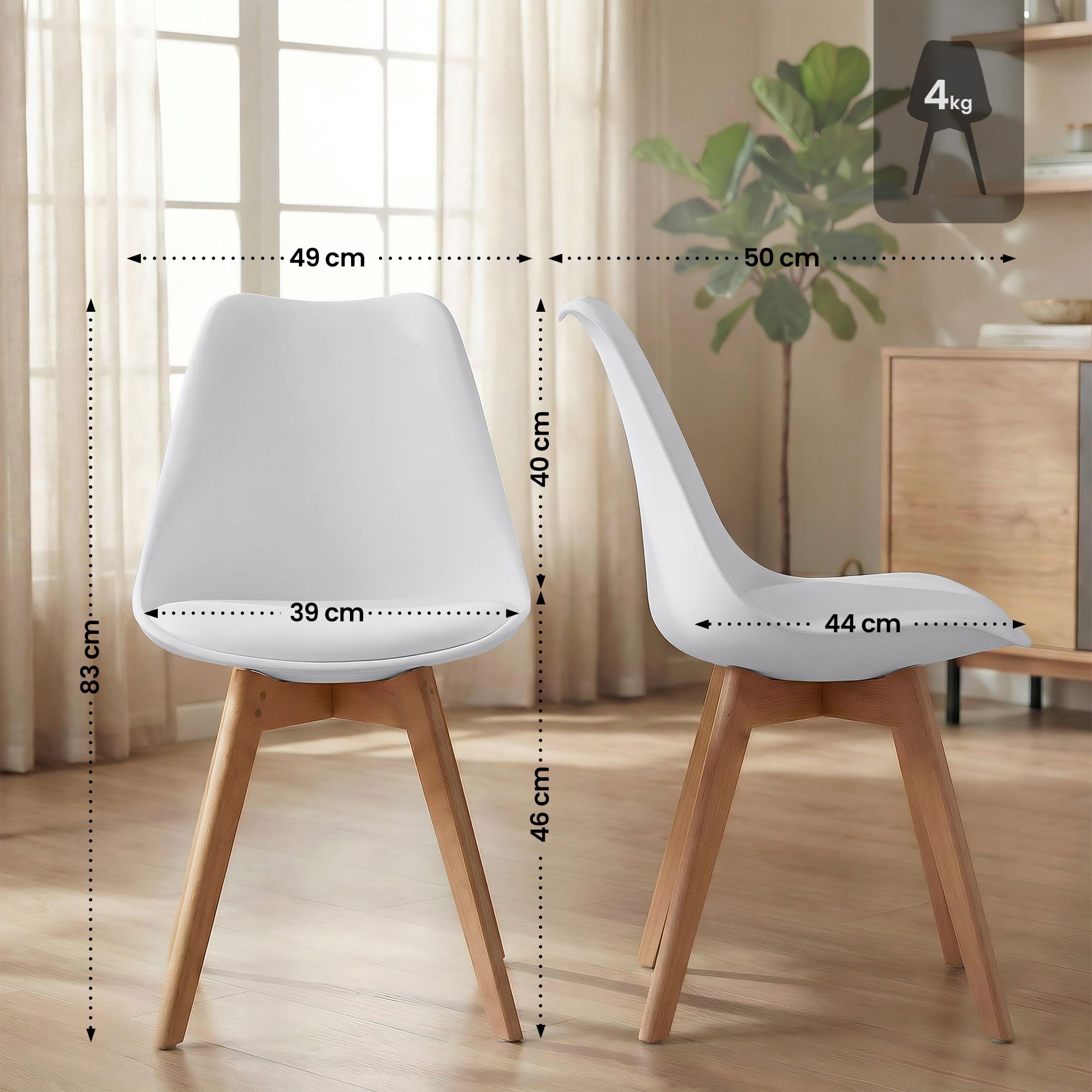 Chaise de salle à manger Linares : design élégant et confortable pour vos repas en famille ou entre amis