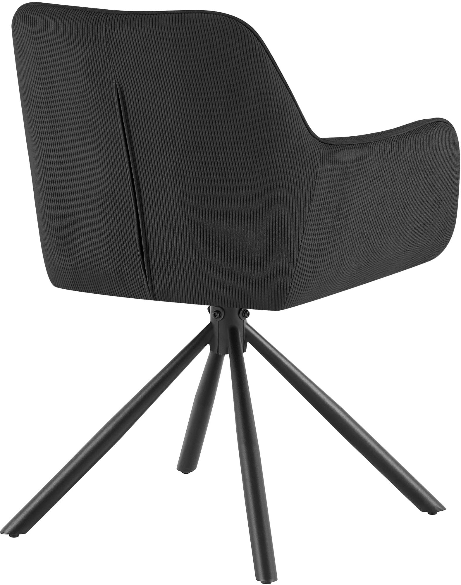 Chaise de salle à manger Tipton en velours côtelé