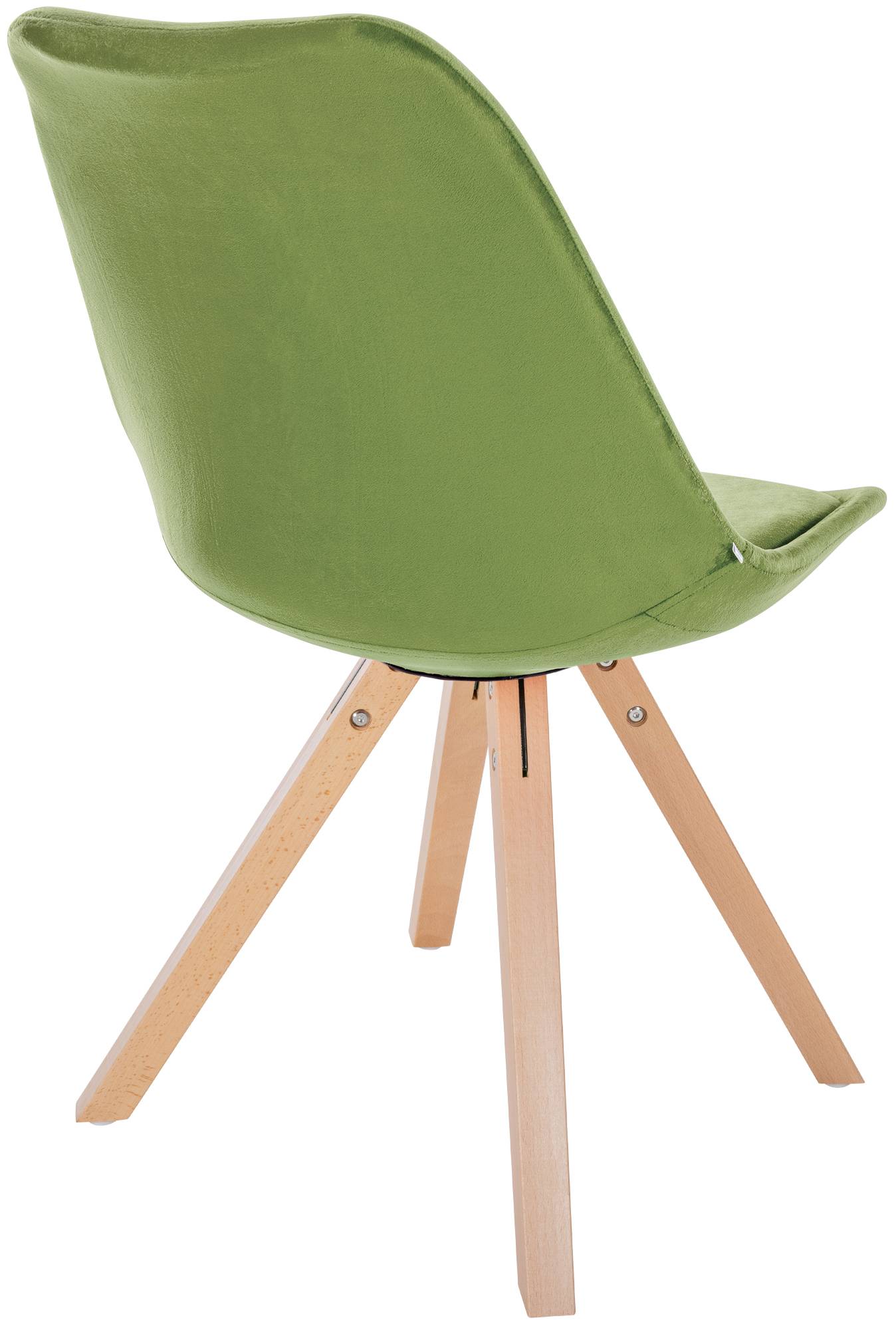 Lot de 4 chaises de salle à manger Sofia en velours Pieds en bois