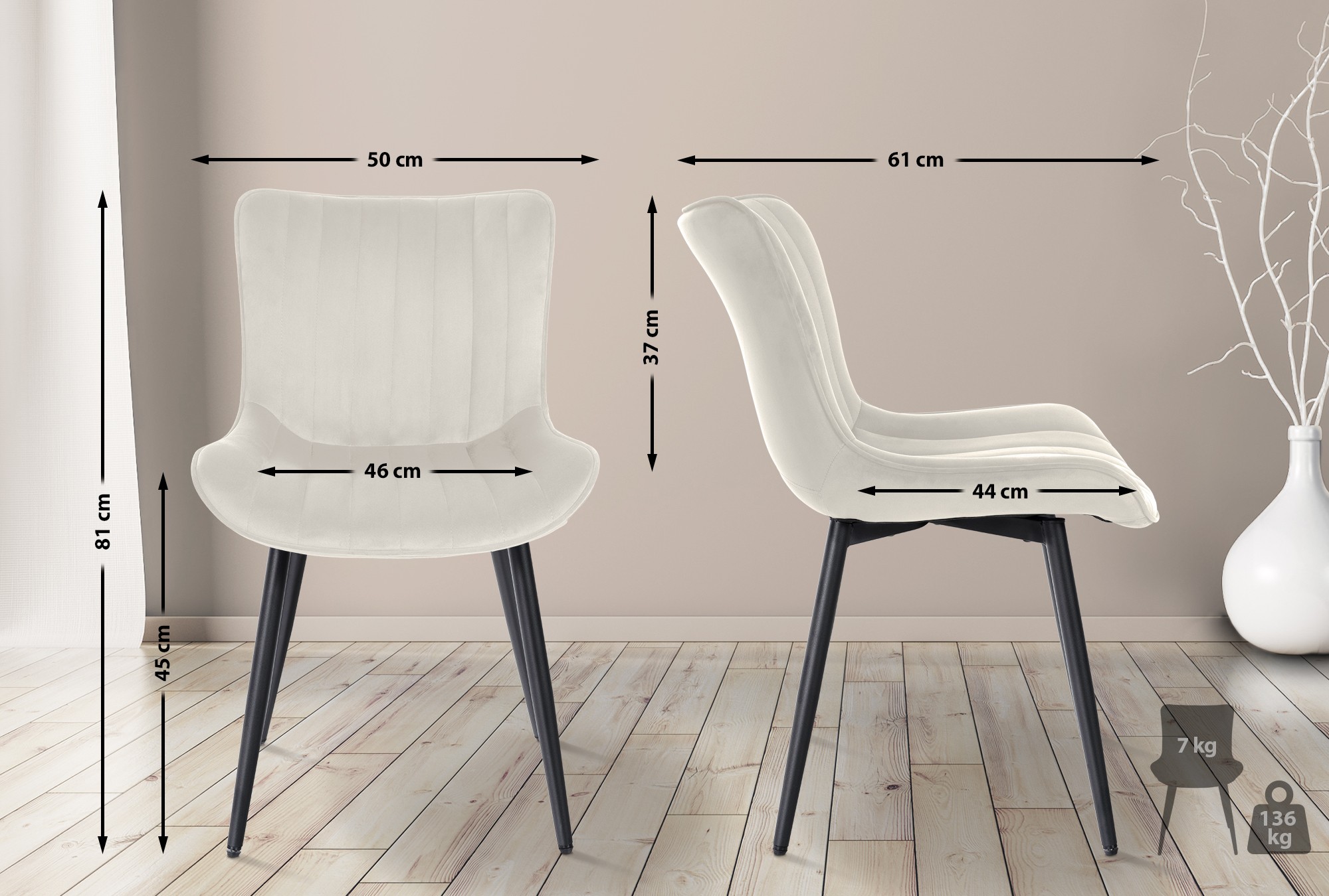 Lot de 2 chaises Largo