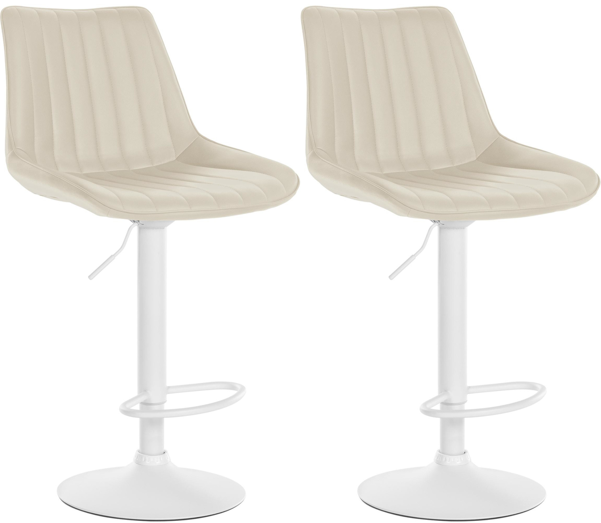Lot de 2 tabourets de bar Toni en similicuir