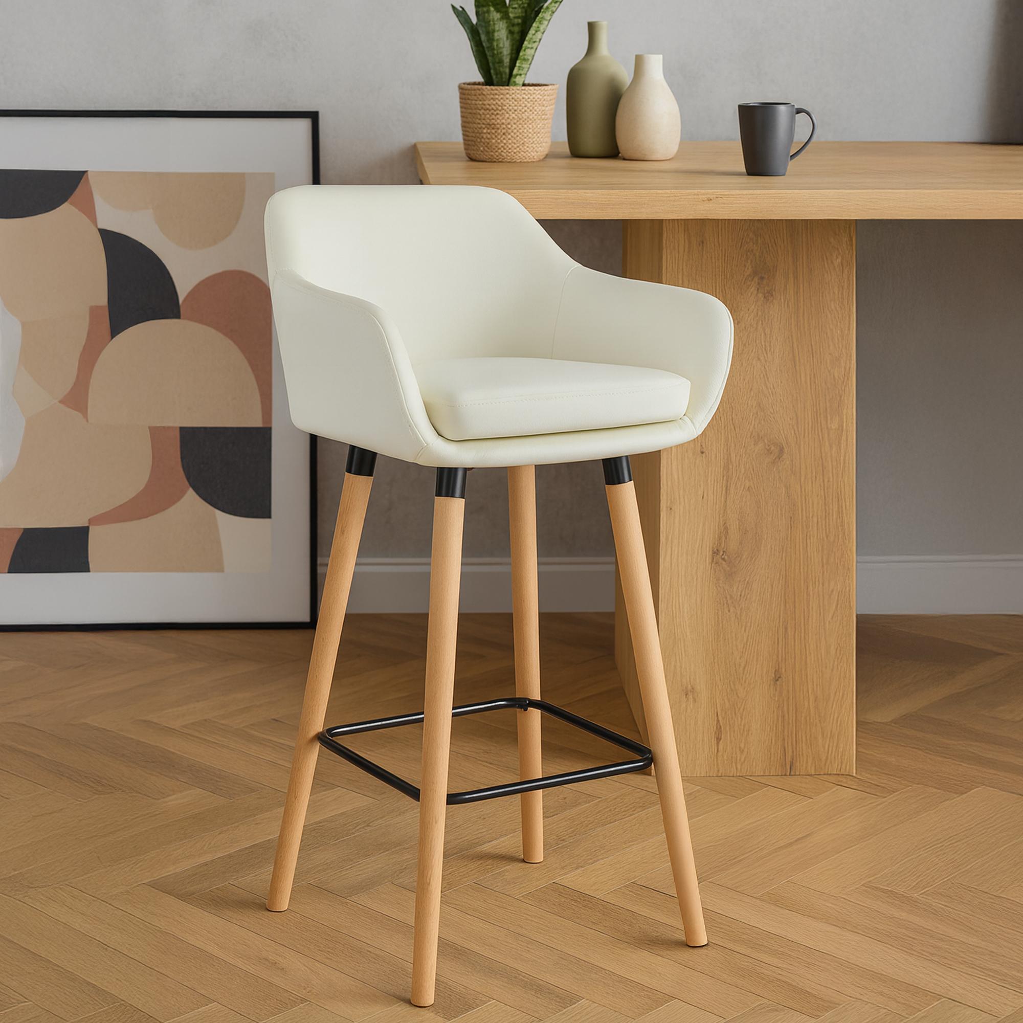 Ensemble de 2 tabourets de bar Grant en simili cuir