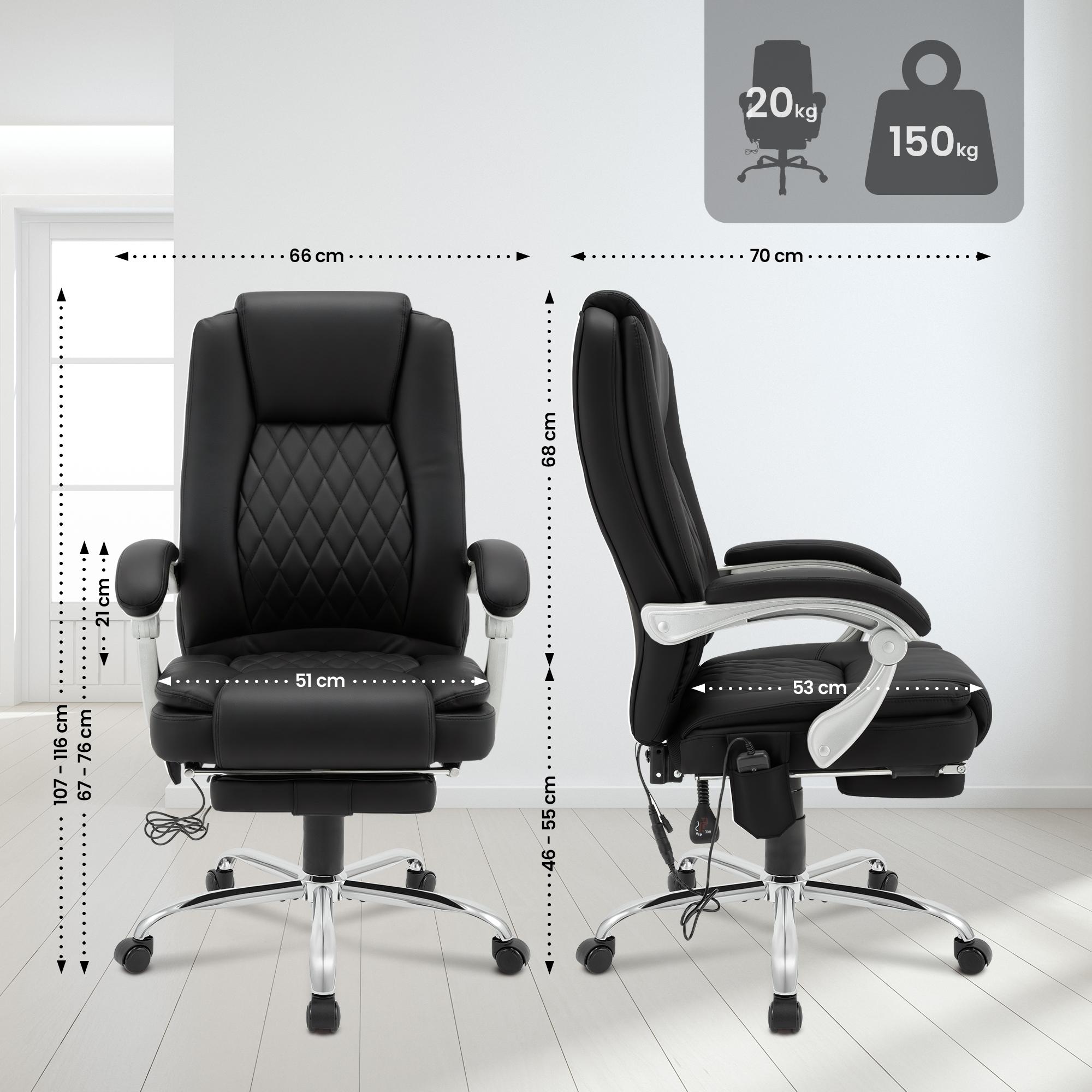 Chaise de bureau Rubia avec fonction massage