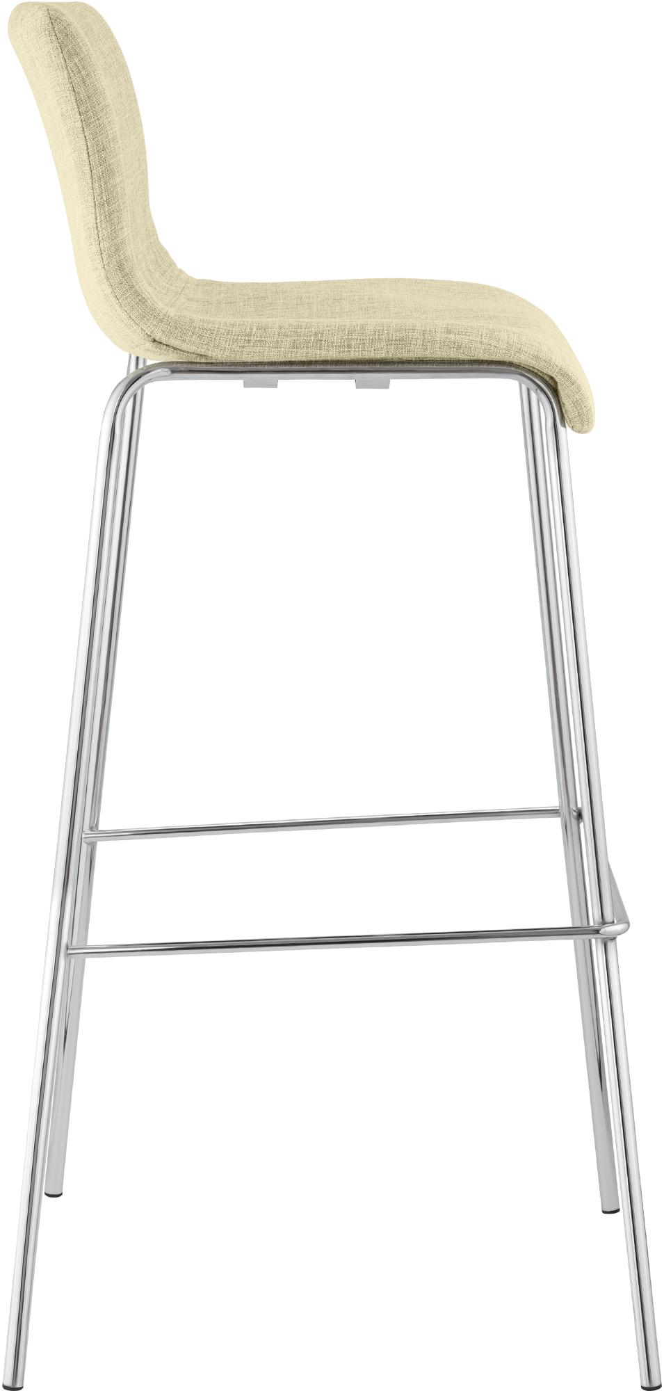 Lot de 2 tabourets de bar Hover en tissu, pieds metalliques