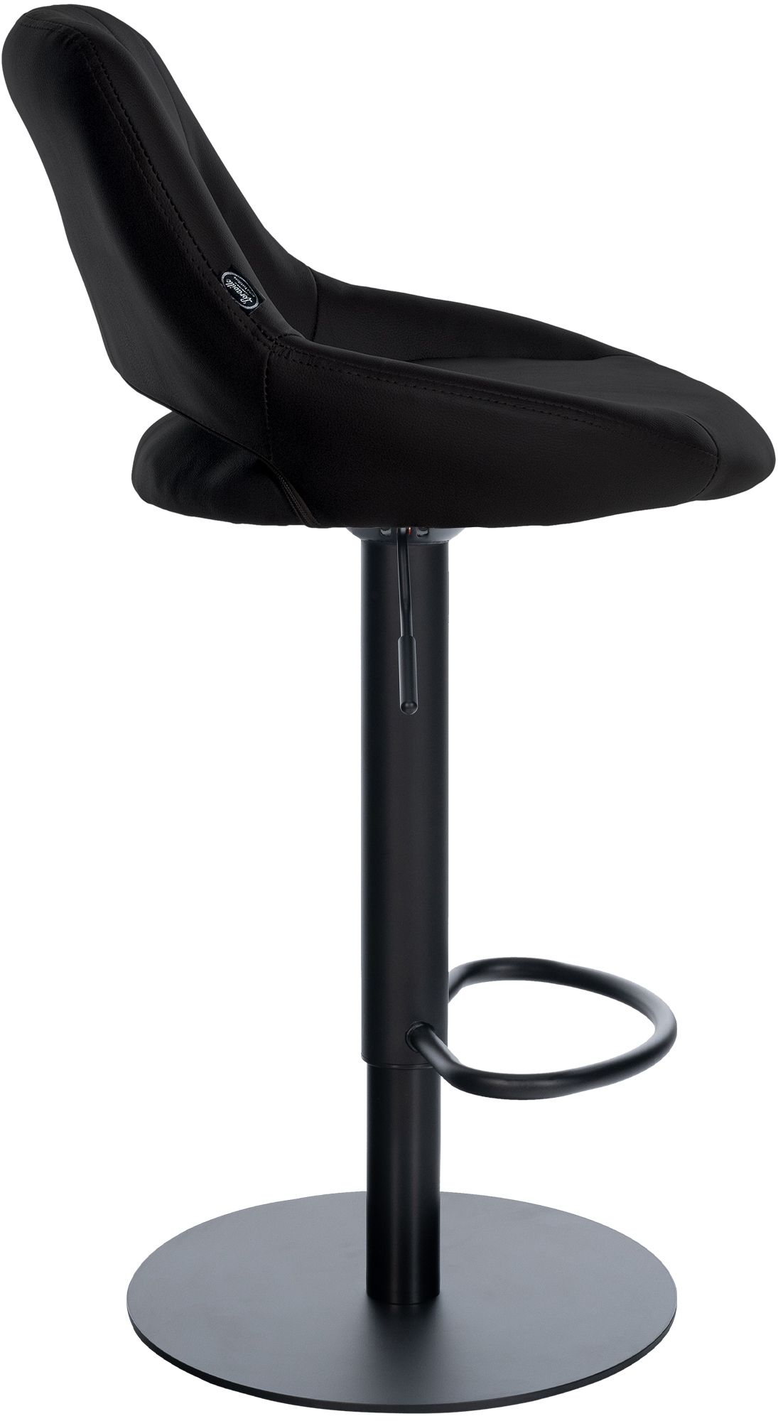 Lot de 2 tabourets de bar Milet noirs avec bases extra lourdes