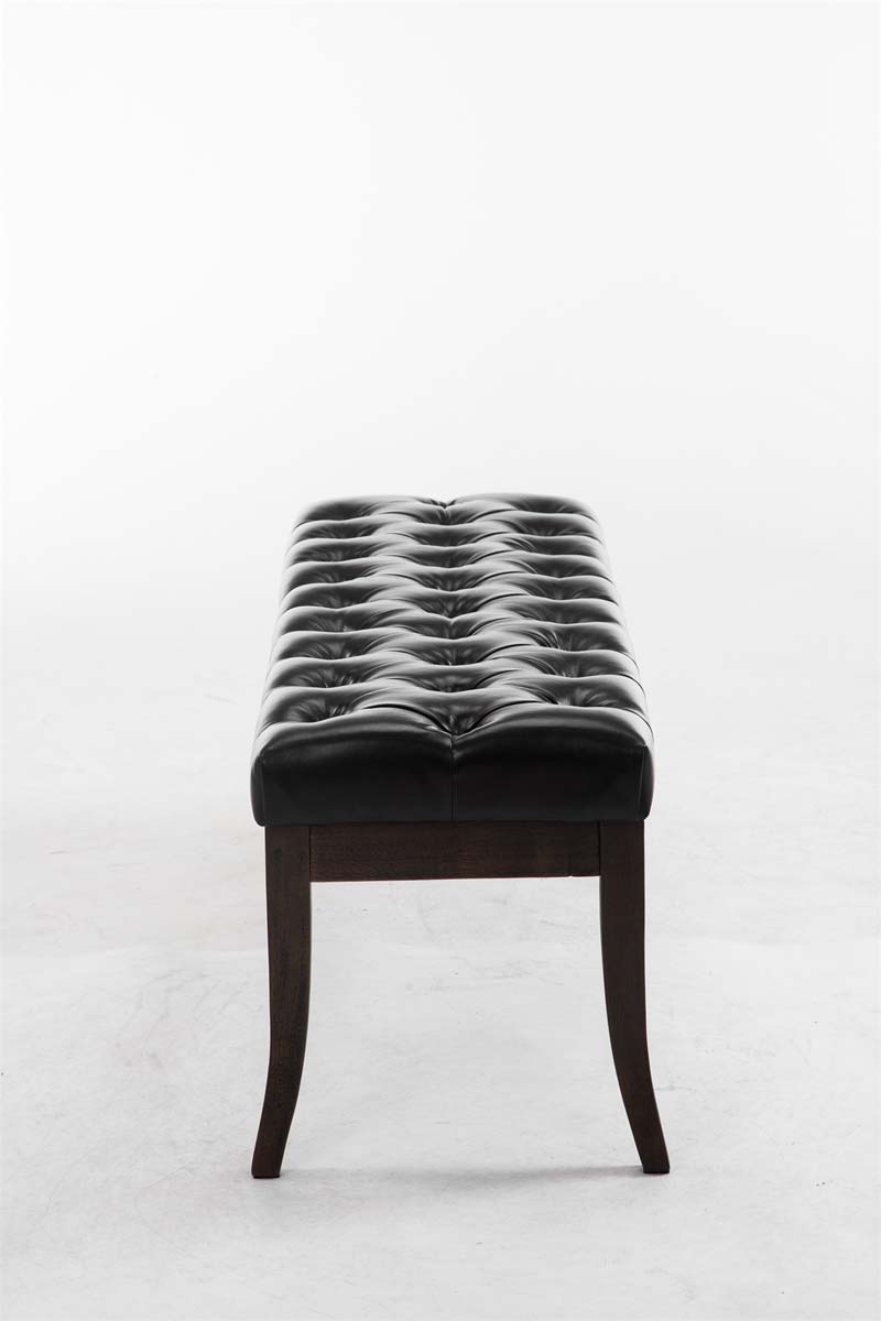Banc Ramses similicuir antique sombre