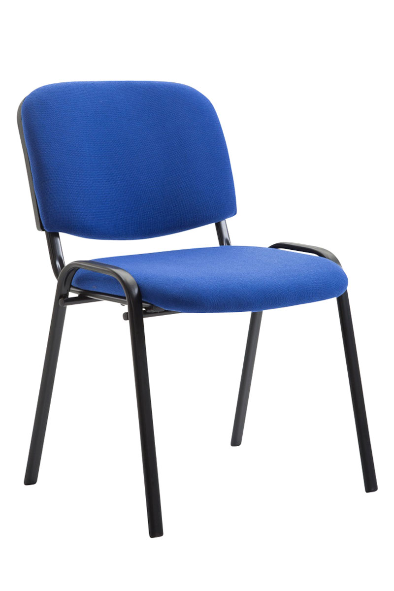 Lot de 6 chaises visiteur empilables Ken en tissu
